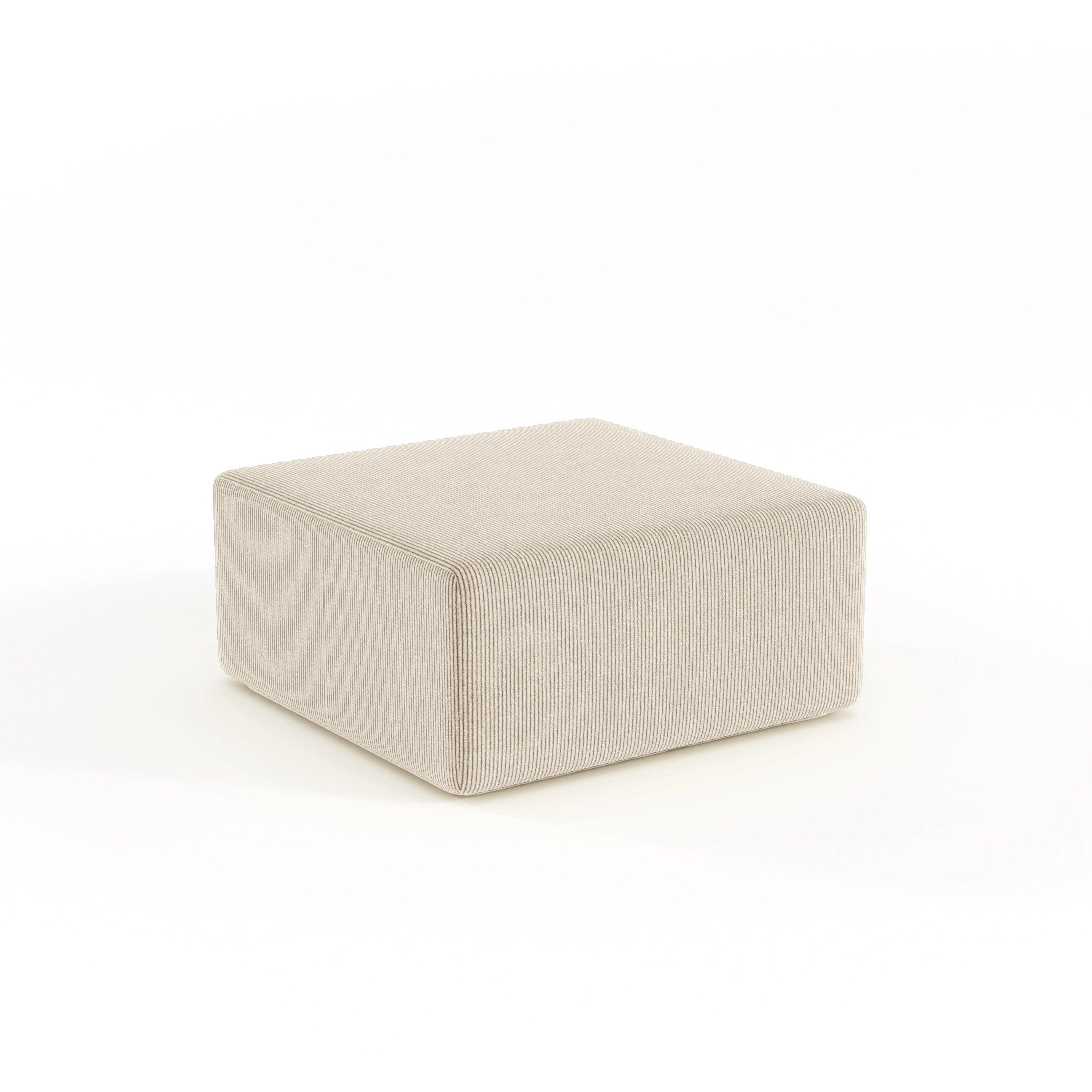 Cream White Ottoman