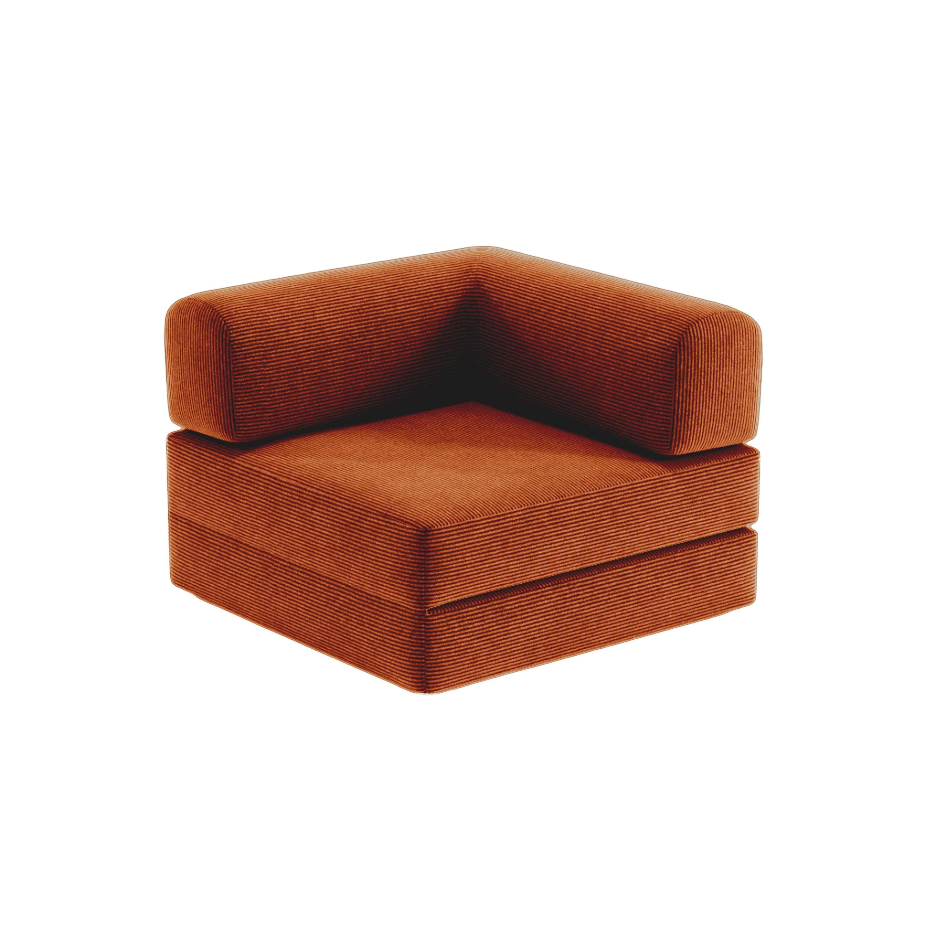 Nova Modular Corner Seat-Rust - PortaSofa