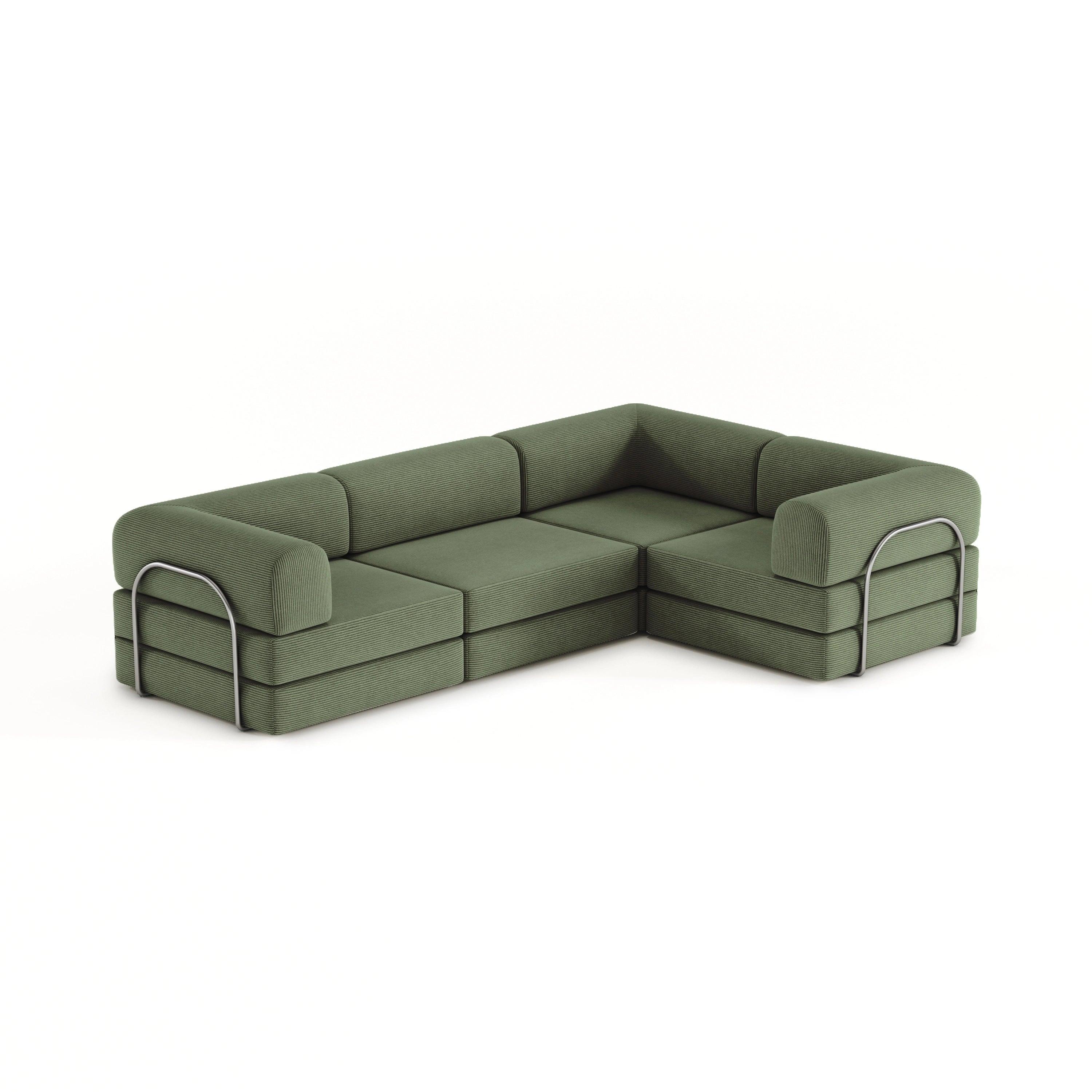 Nova XL Modular Sofa-Forest Green