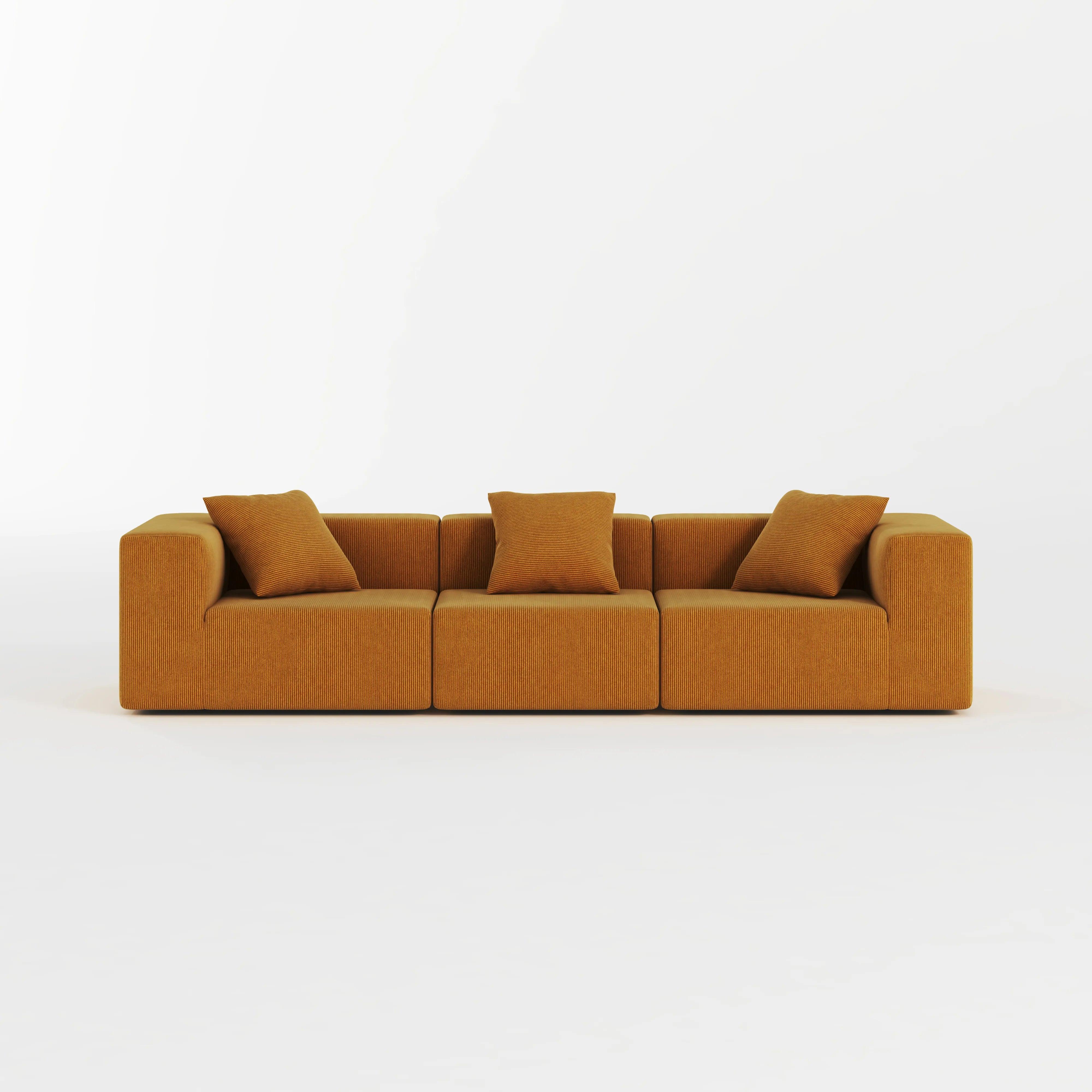 Milo Modular Sofa 3 Seater-Tangerine - PortaSofa