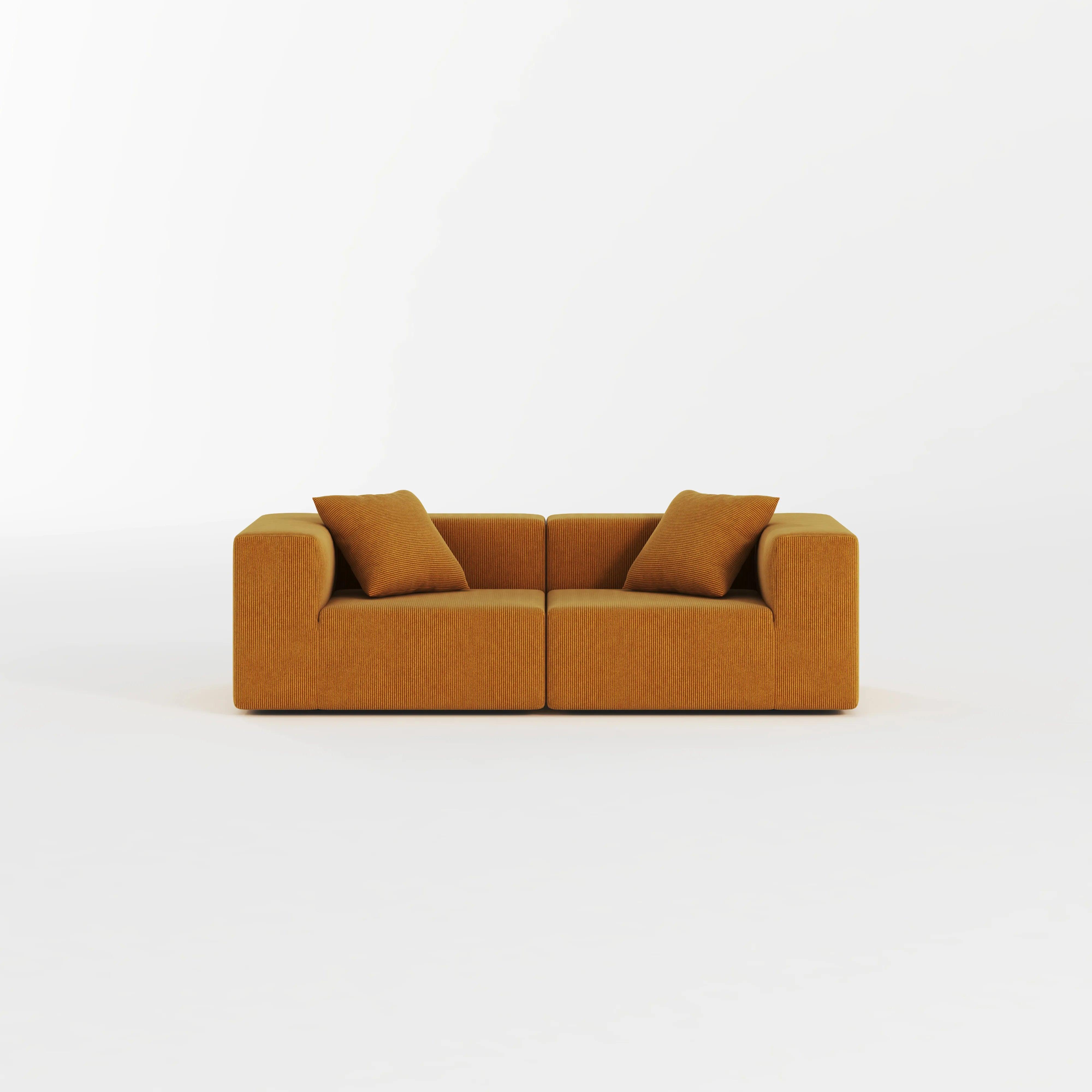 Milo Modular Sofa 2 Seater-Tangerine - PortaSofa