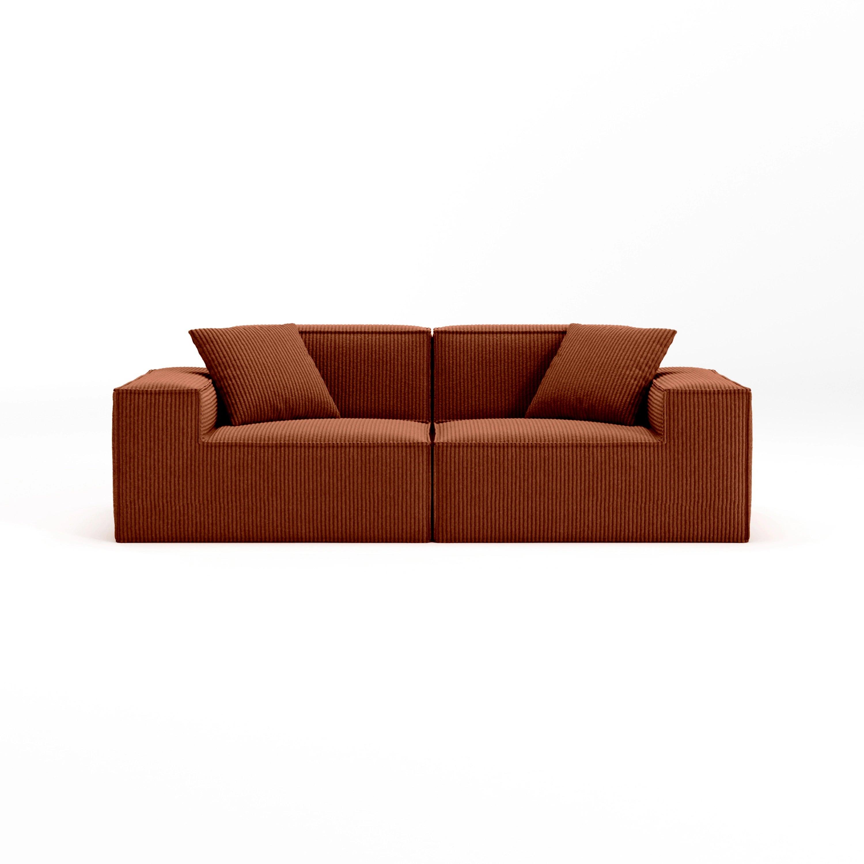 Cube Modular Sofa 2 Seater-Chestnut - PortaSofa