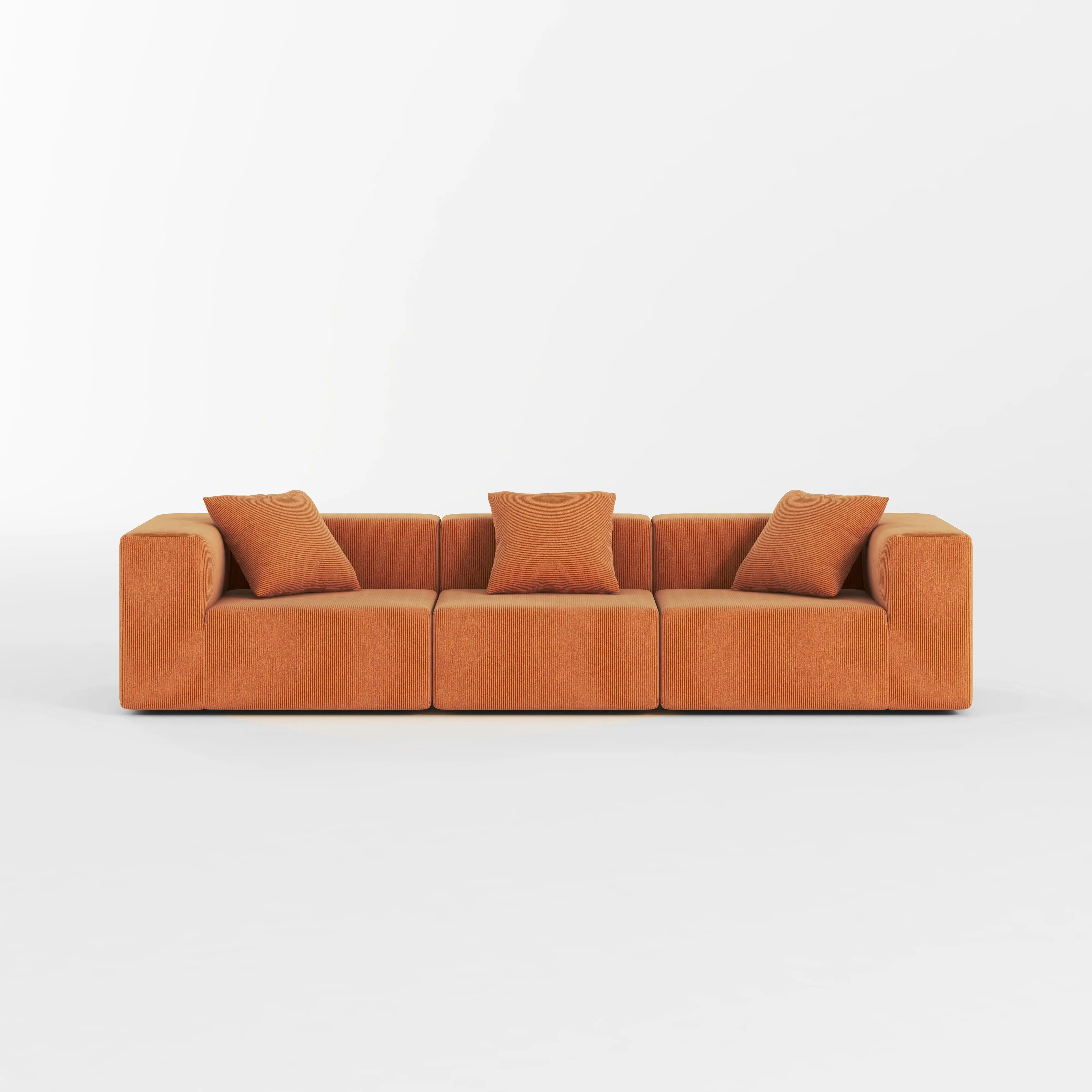 Milo Modular Sofa 3 Seater-Orange - PortaSofa