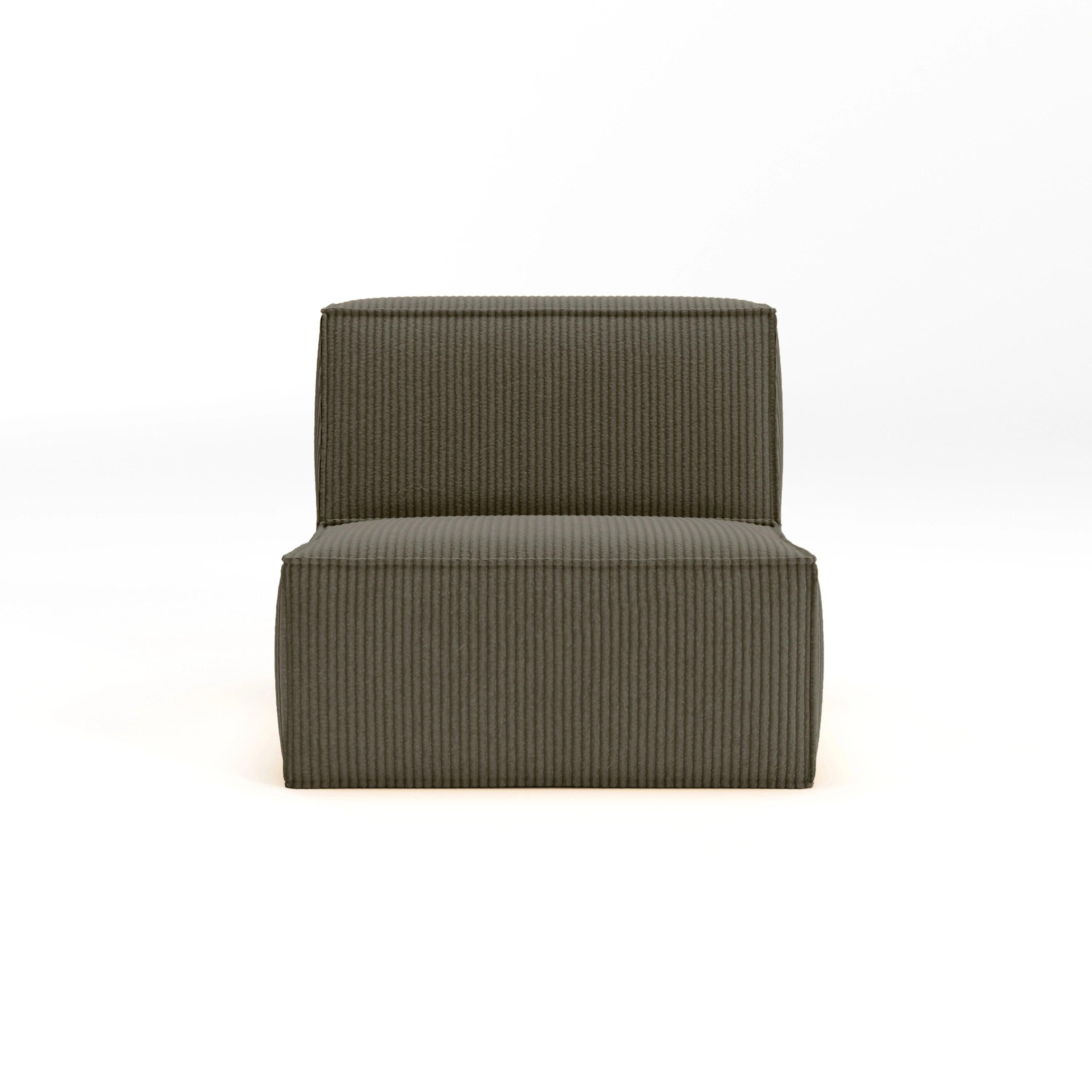 Cube Single Seat-Coffee - PortaSofa