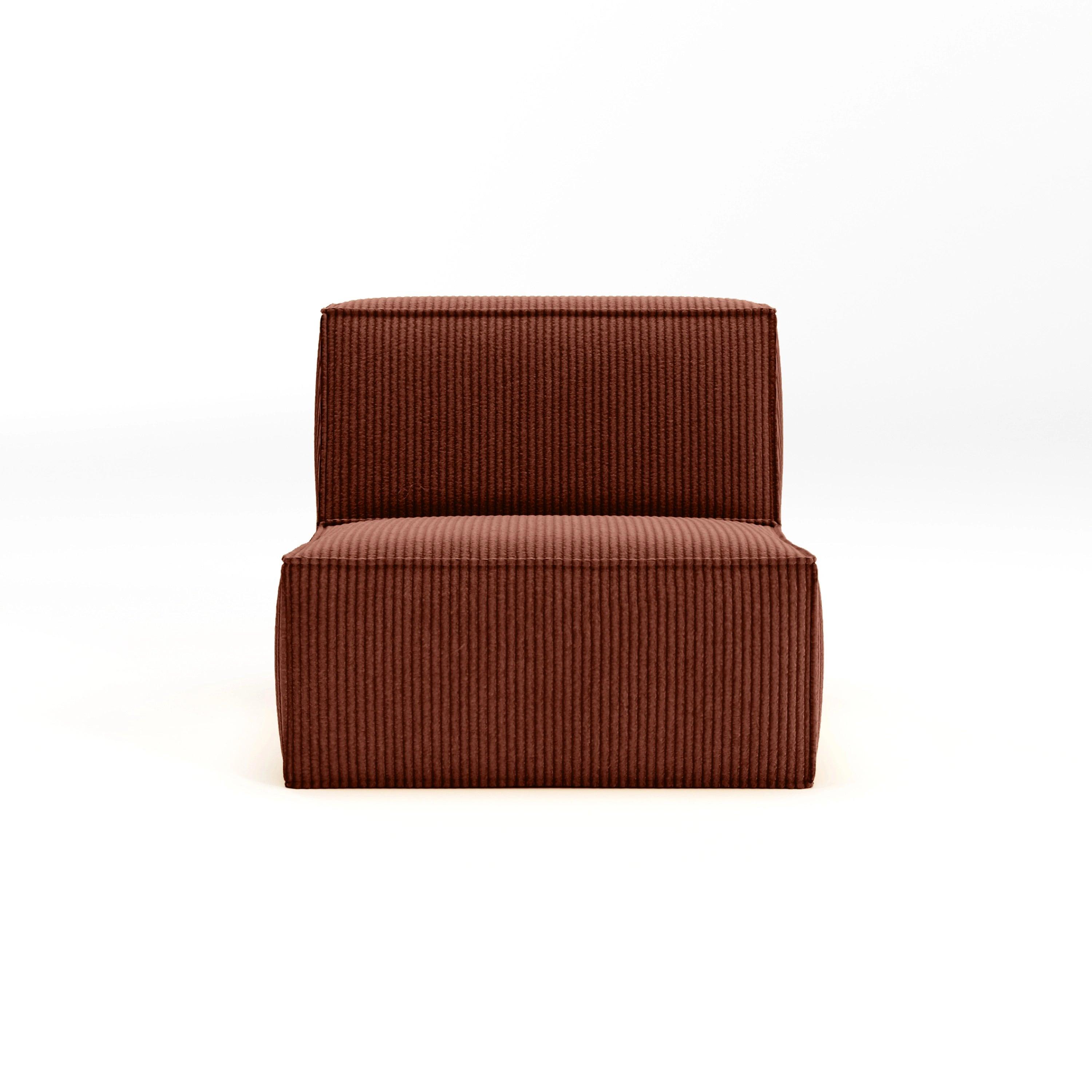 Cube Single Seat-Chestnut - PortaSofa