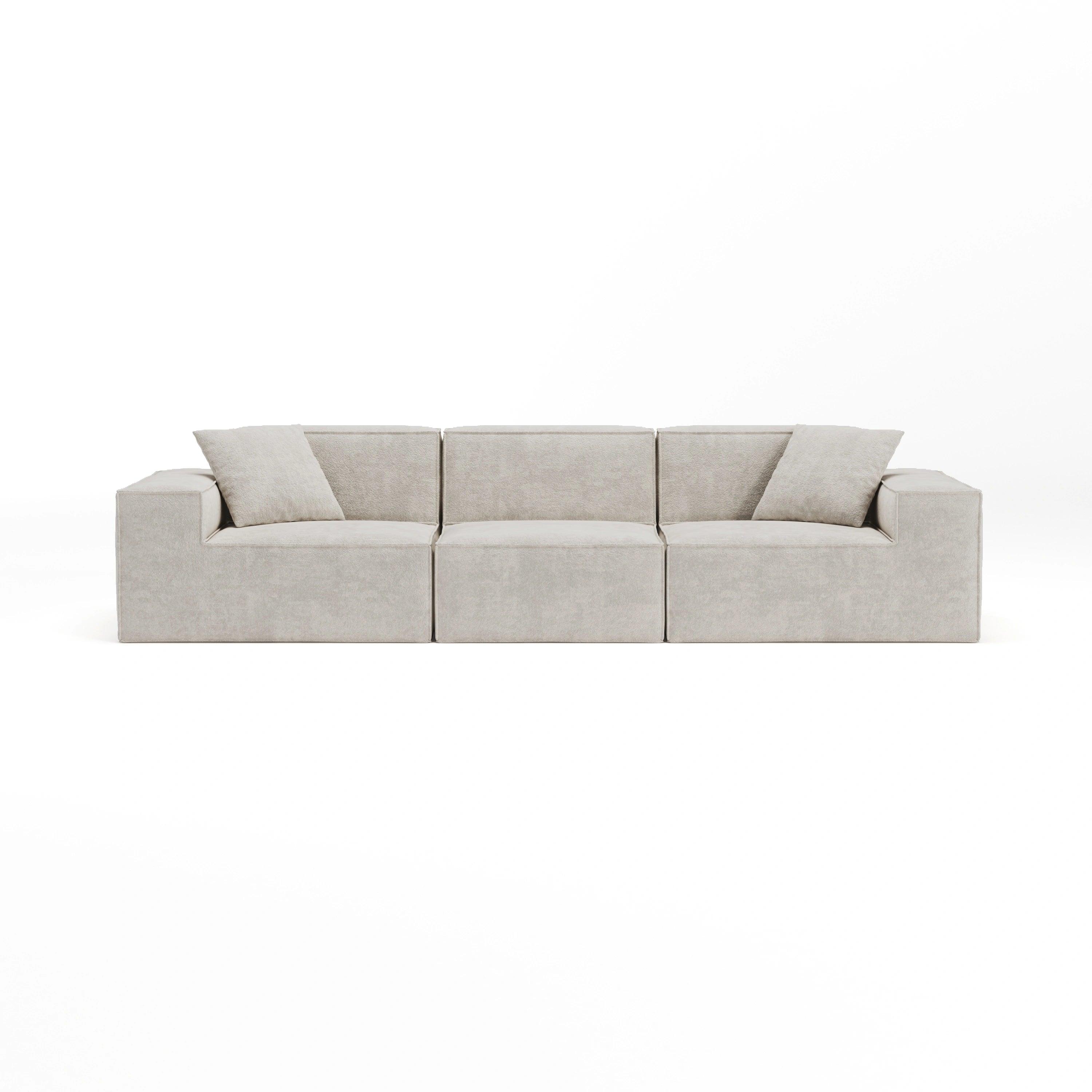 Ivory White 3 Seater Sofa