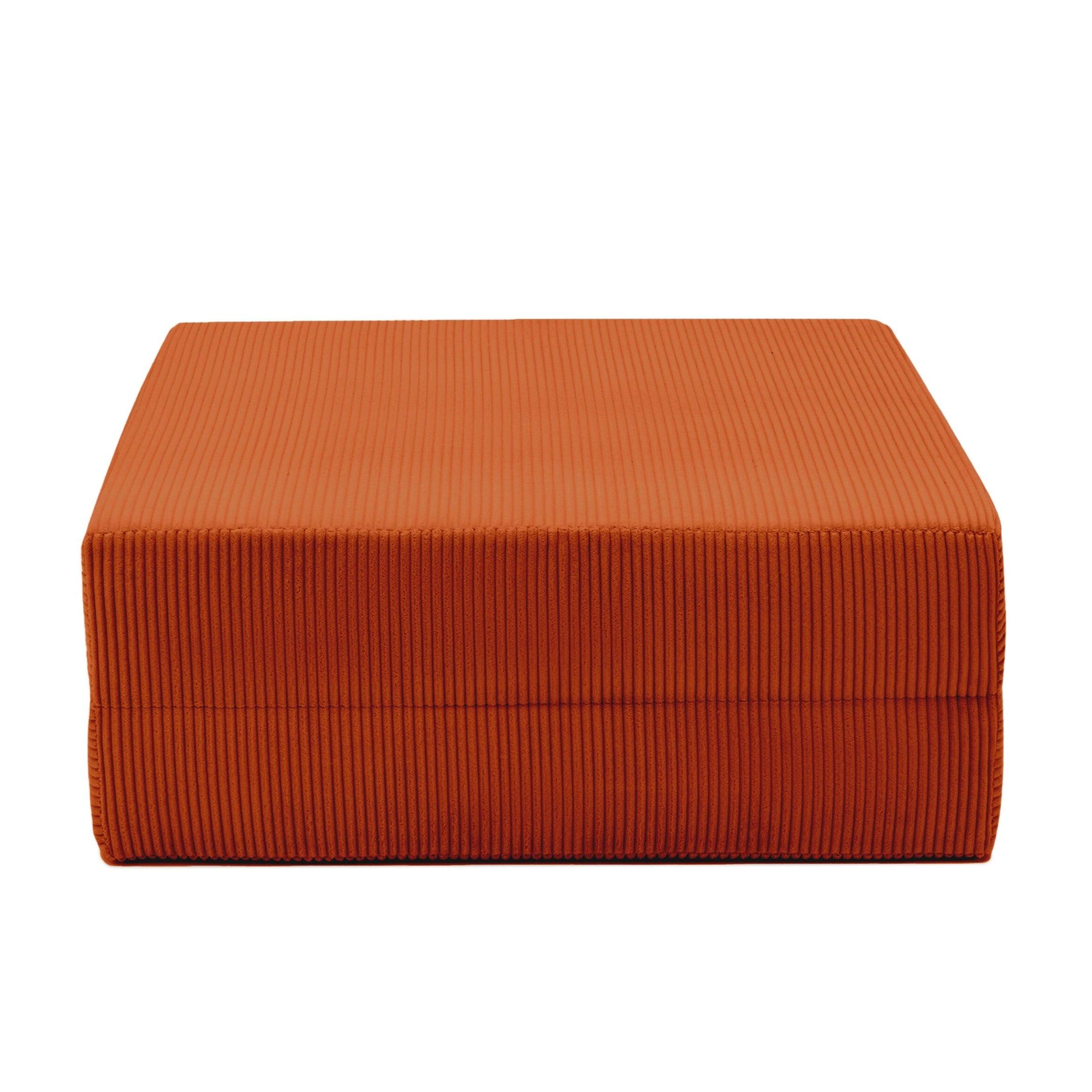 Rust Fabric Ottoman
