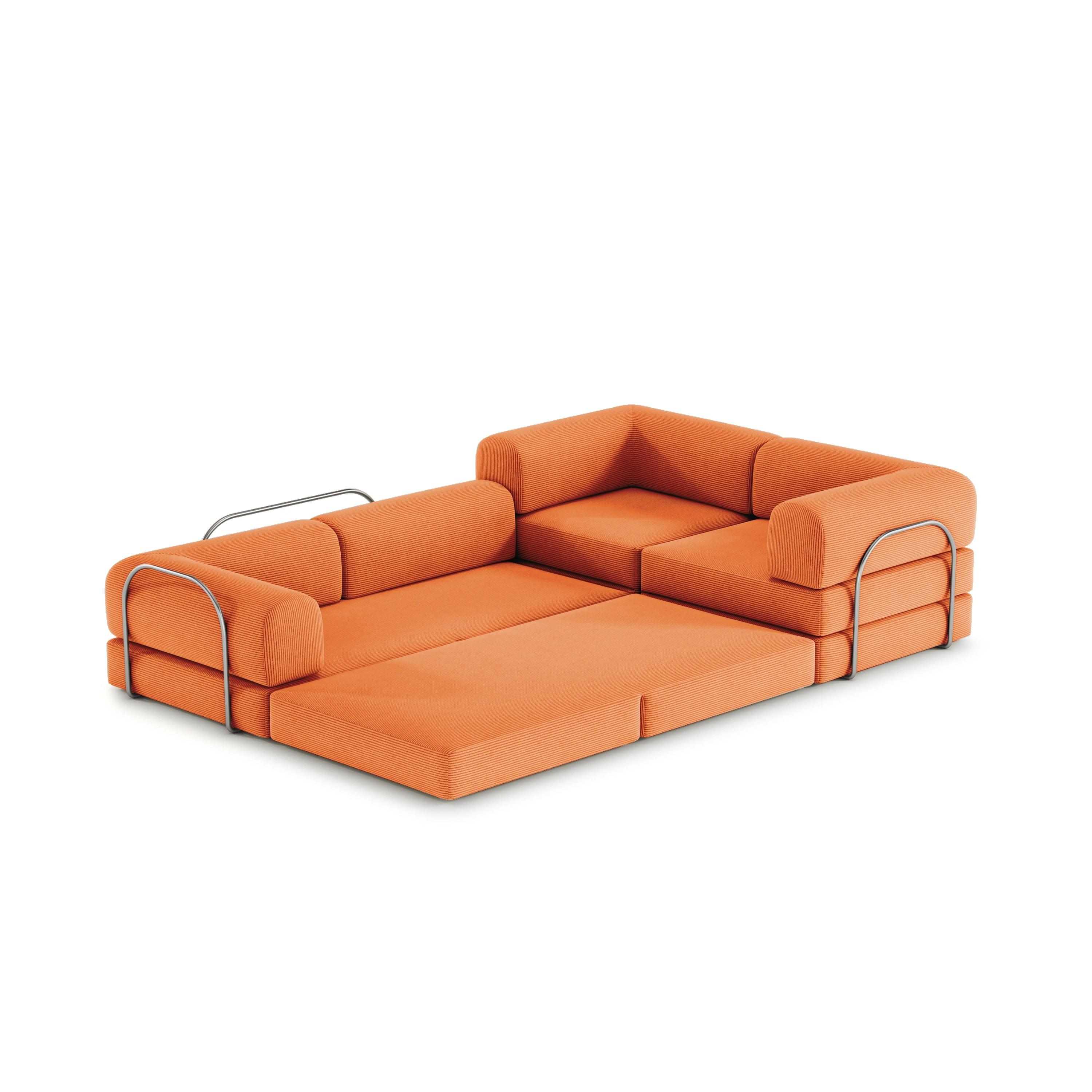 Nova XL Modular Sofa-Orange