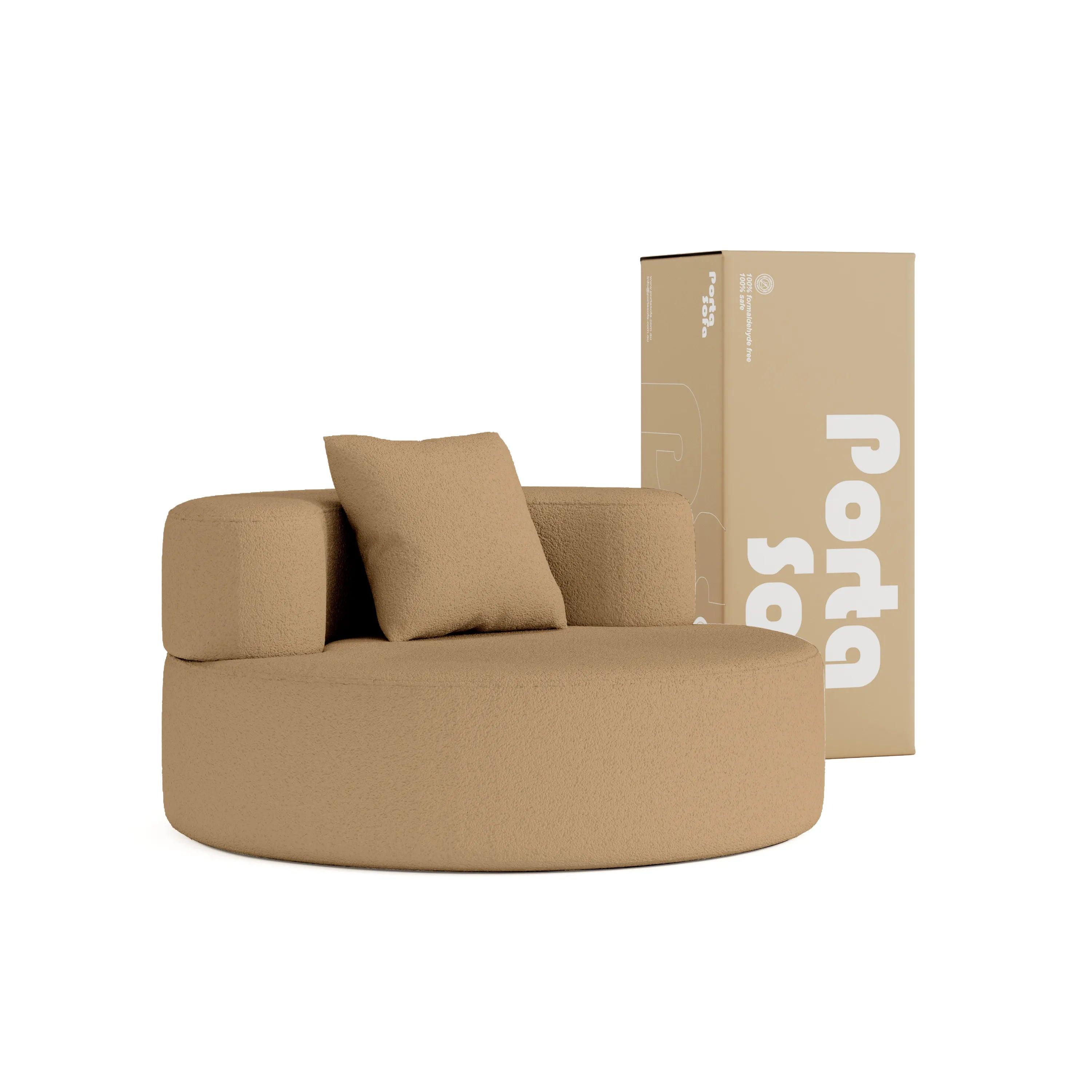 Milan Single Sofa-Sand - PortaSofa