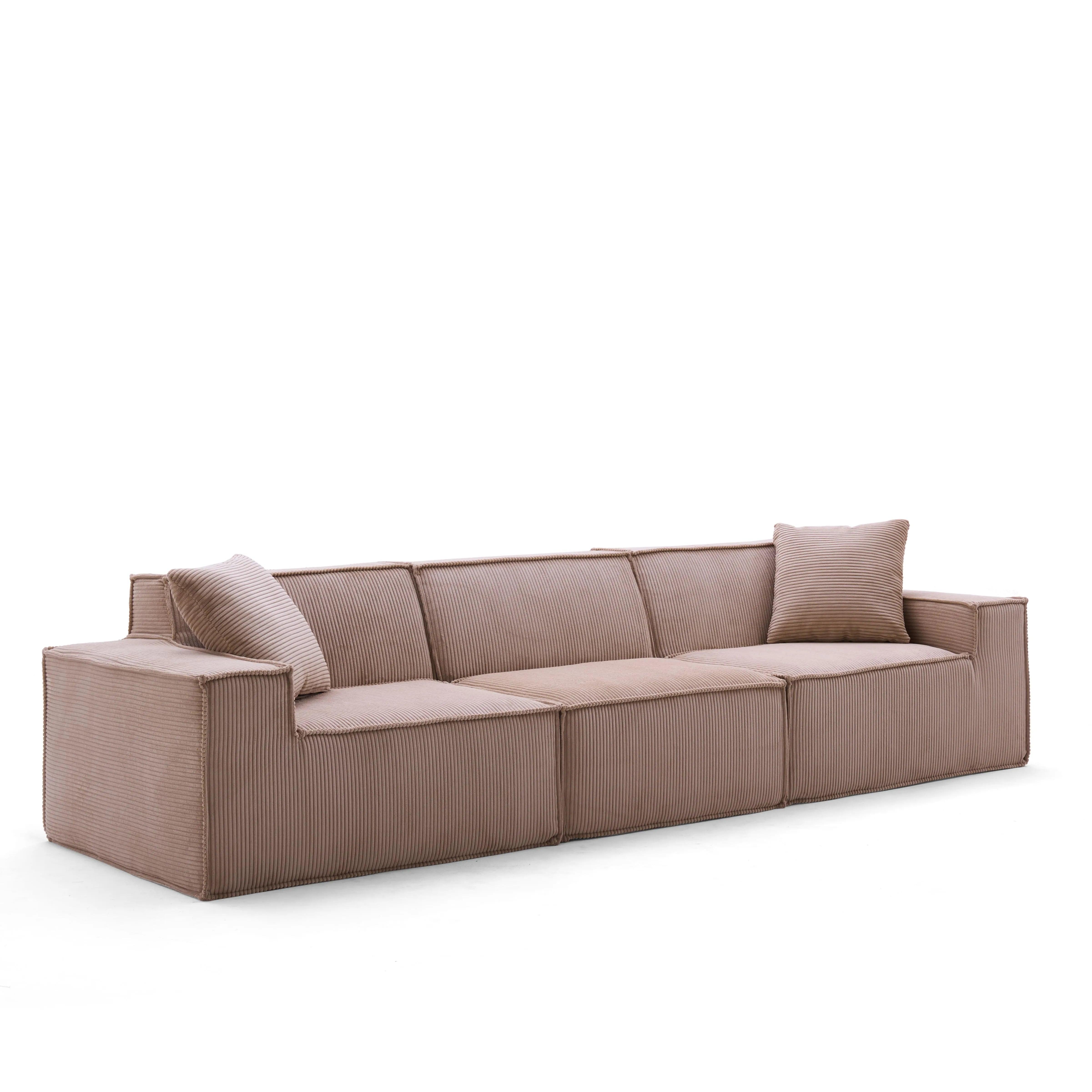 Cube Modular Sofa 3 Seater-Blush - PortaSofa