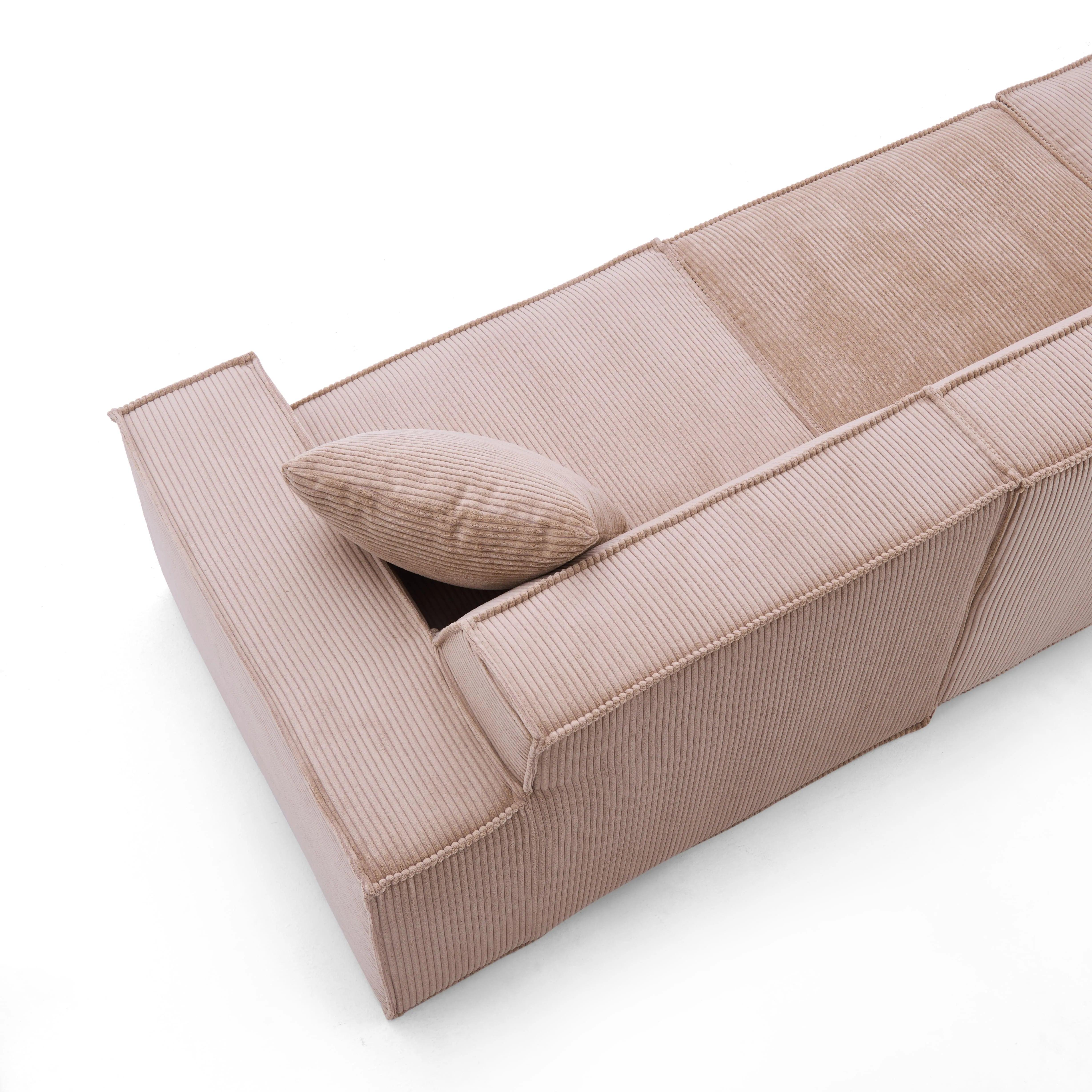 Cube Modular Sofa 3 Seater-Blush - PortaSofa