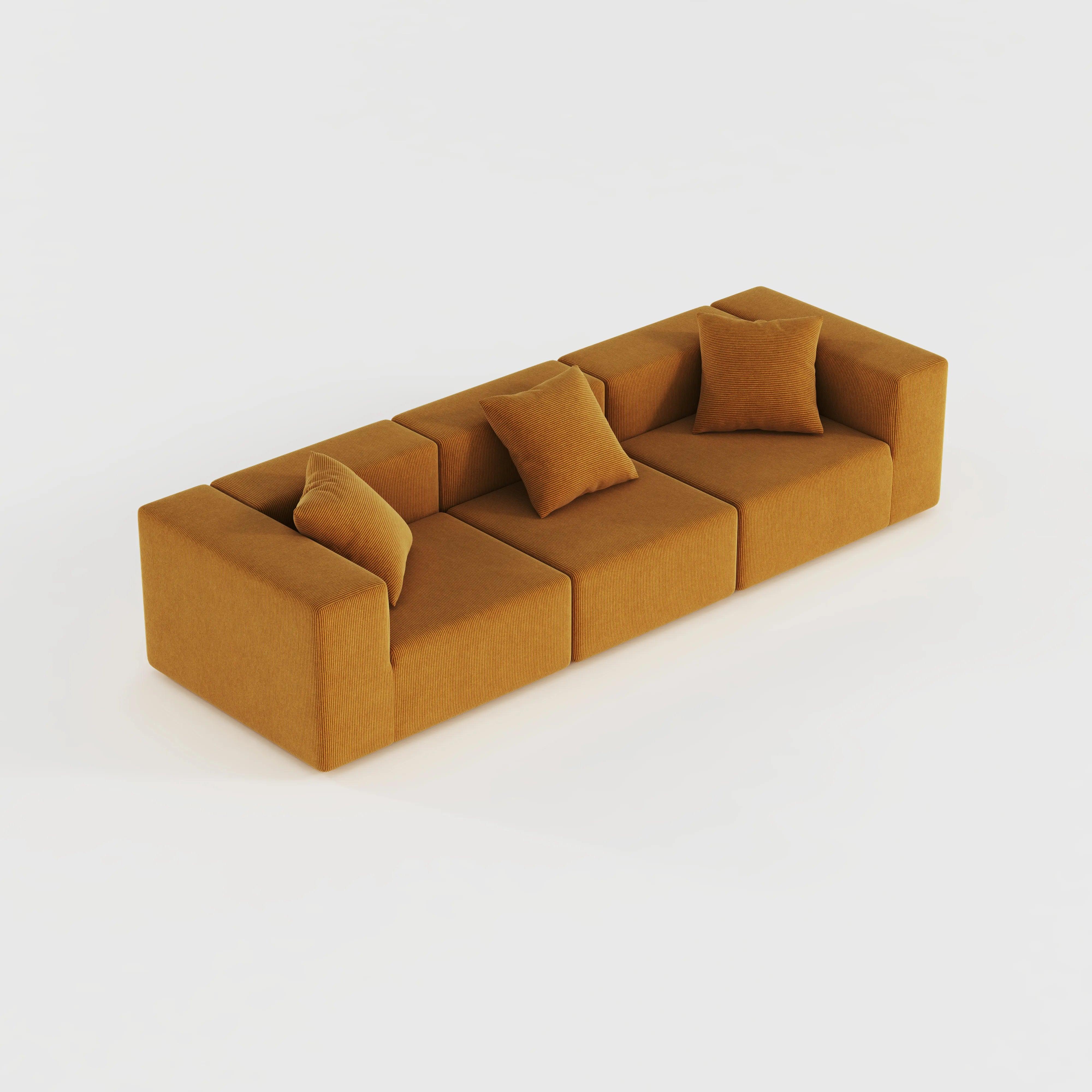 Milo Modular Sofa 3 Seater-Tangerine - PortaSofa