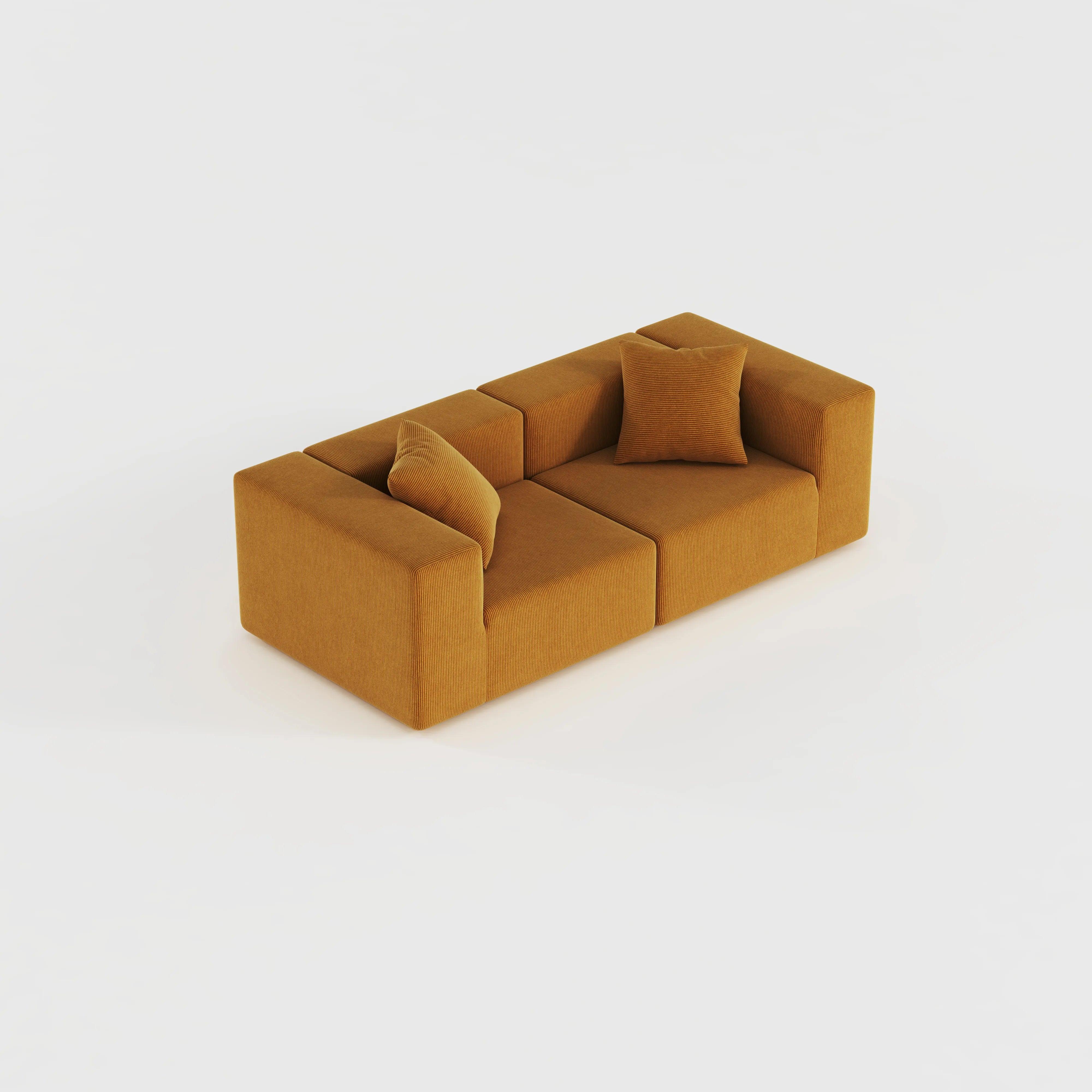 Milo Modular Sofa 2 Seater-Tangerine - PortaSofa