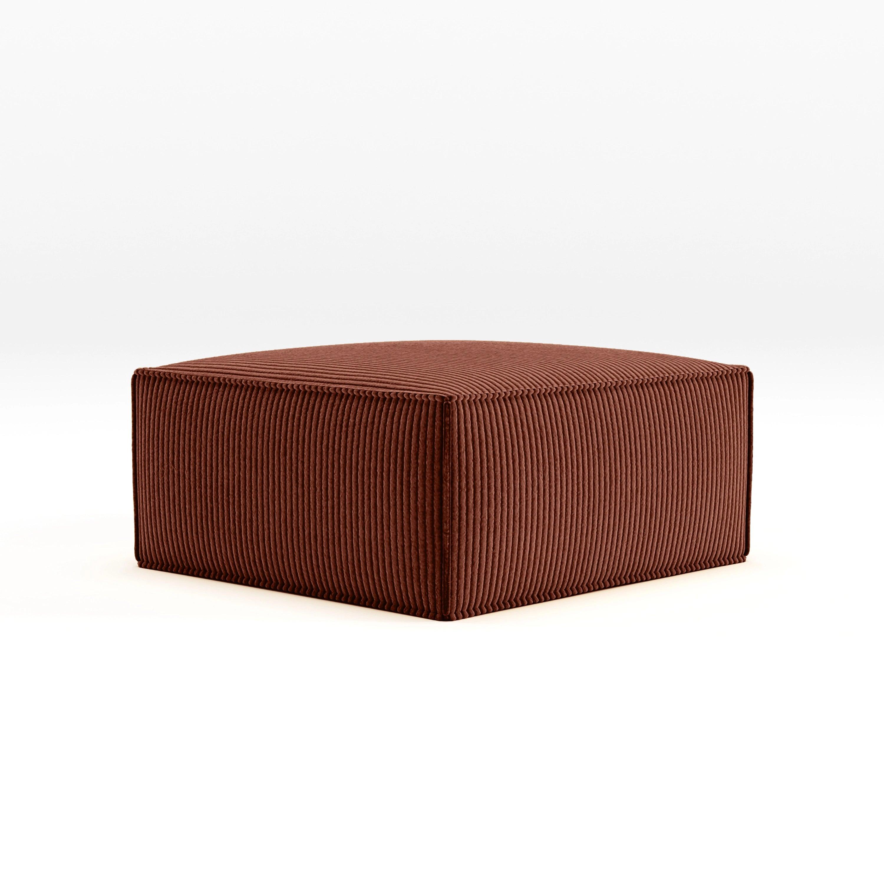Cube Ottoman-Chestnut - PortaSofa