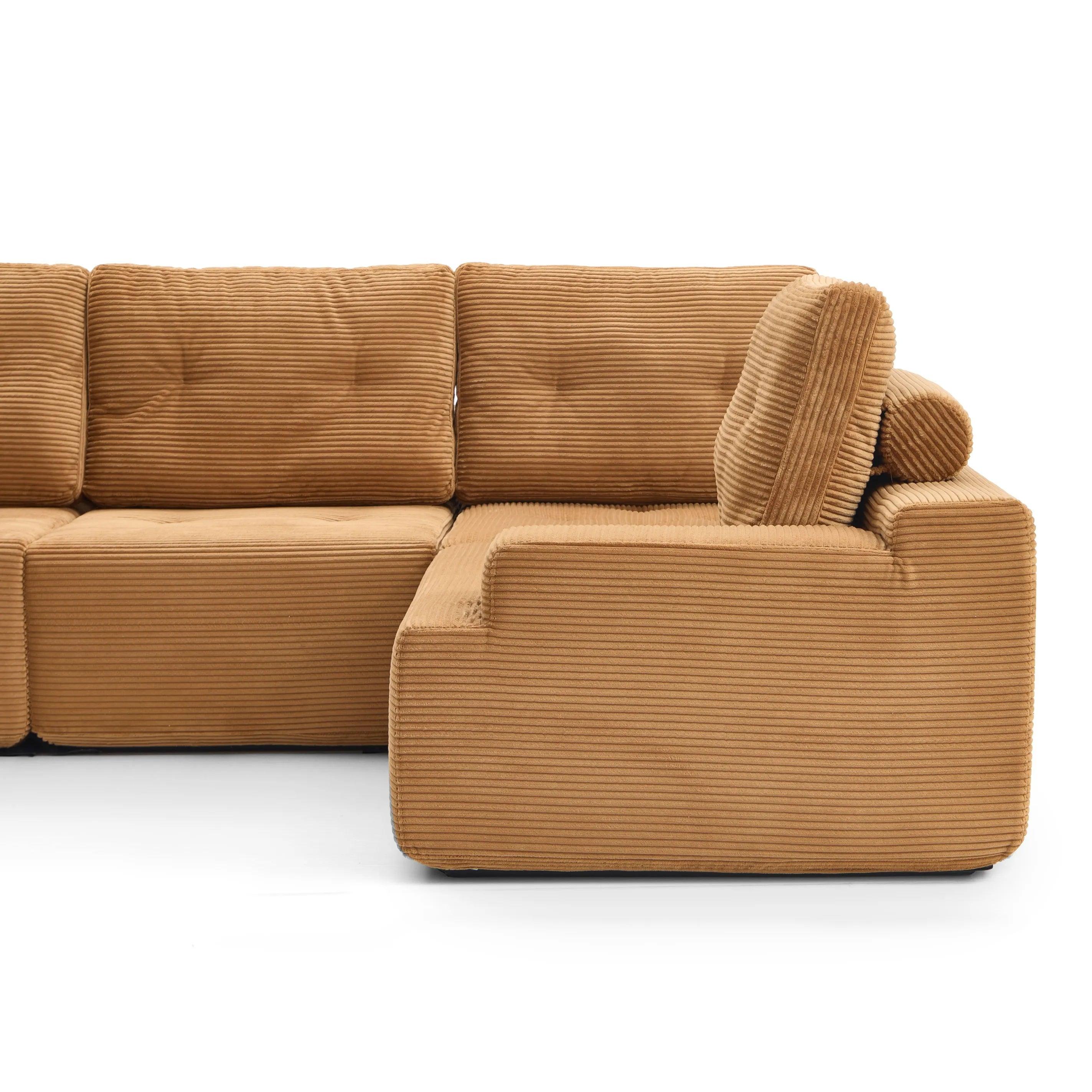 Otis Modular Sofa 5 Seater-Camel - PortaSofa