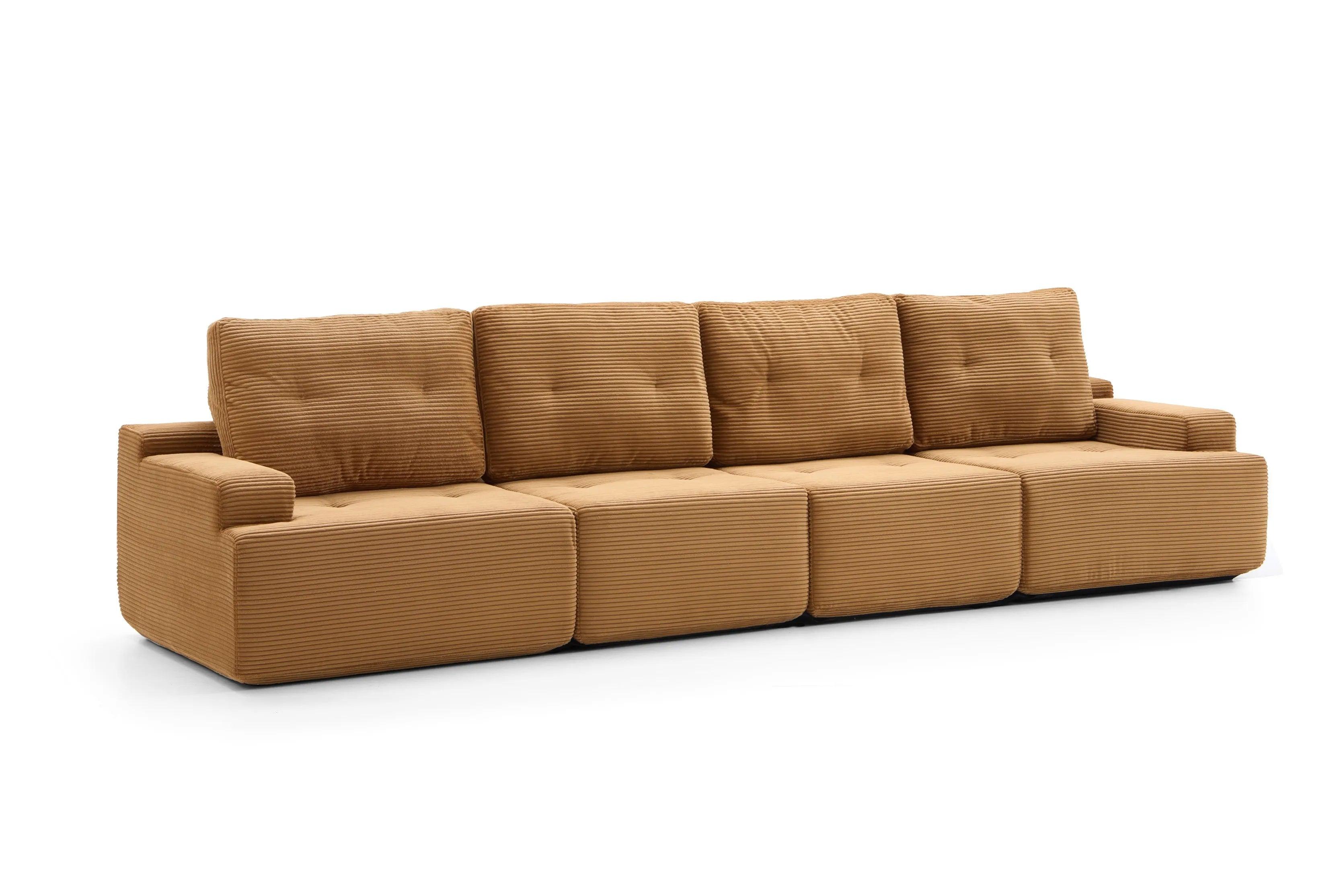 Otis Modular Sofa 4 Seater-Camel - PortaSofa