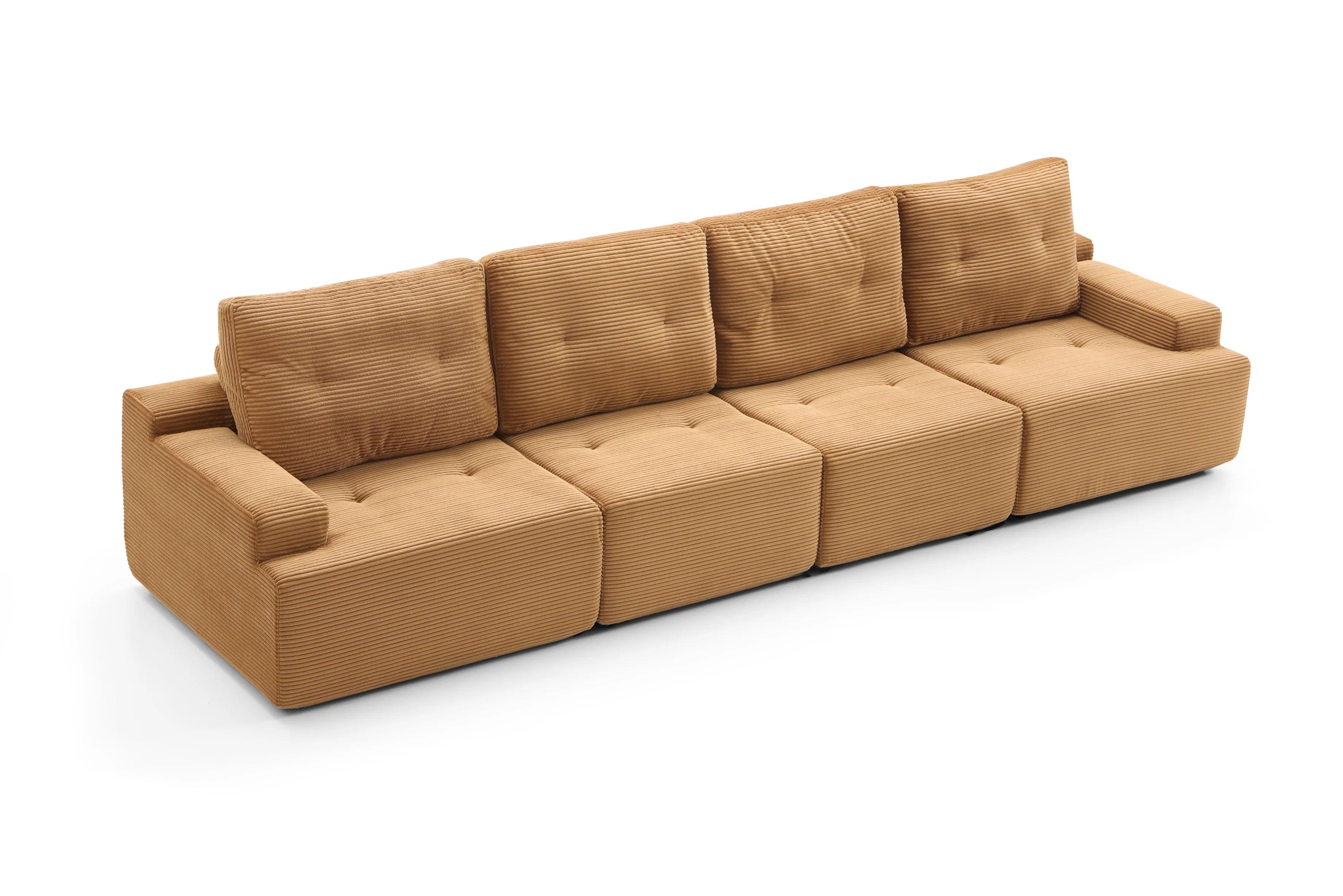 Otis Modular Sofa 4 Seater-Camel - PortaSofa
