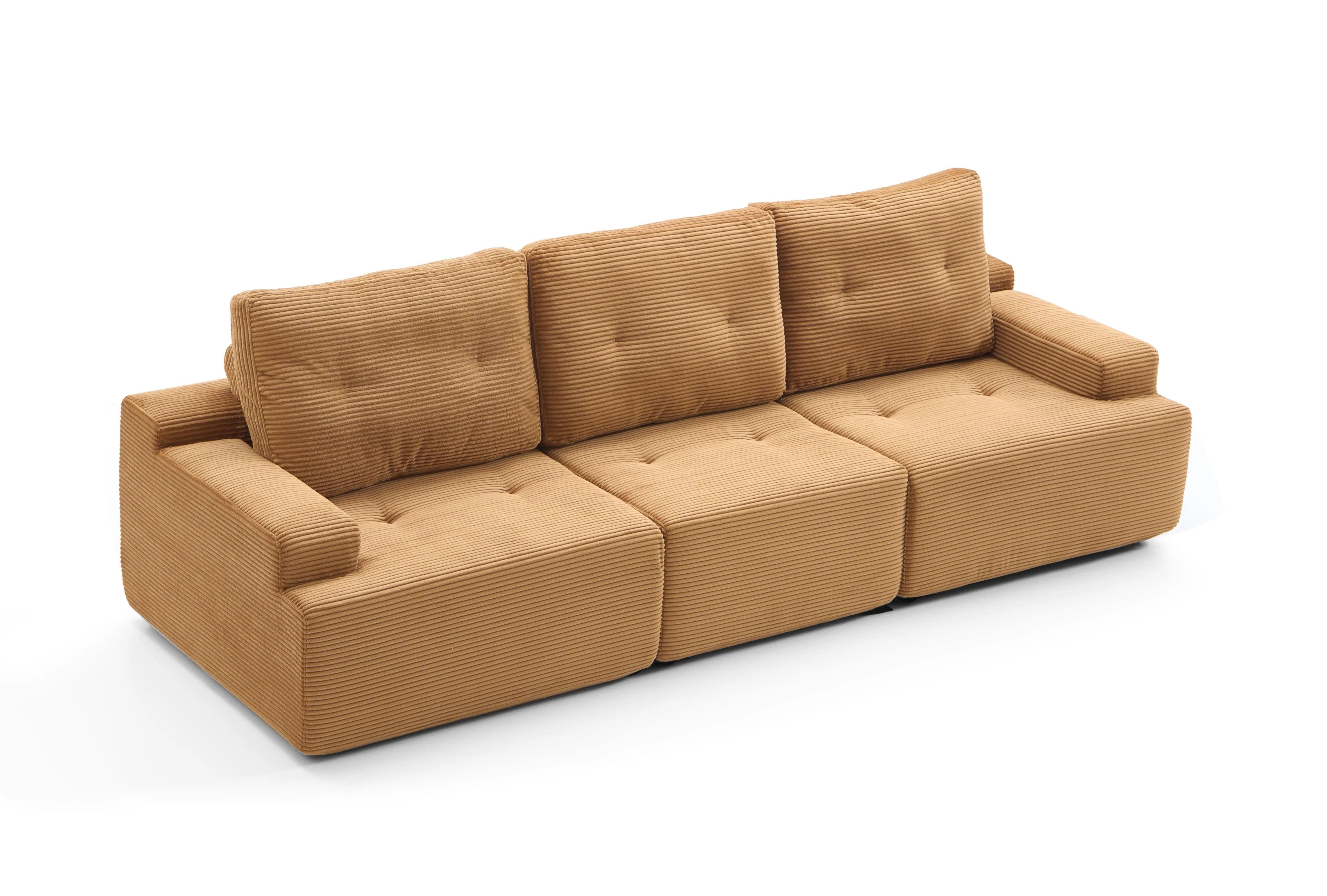 Otis Modular Sofa 3 Seater-Camel - PortaSofa