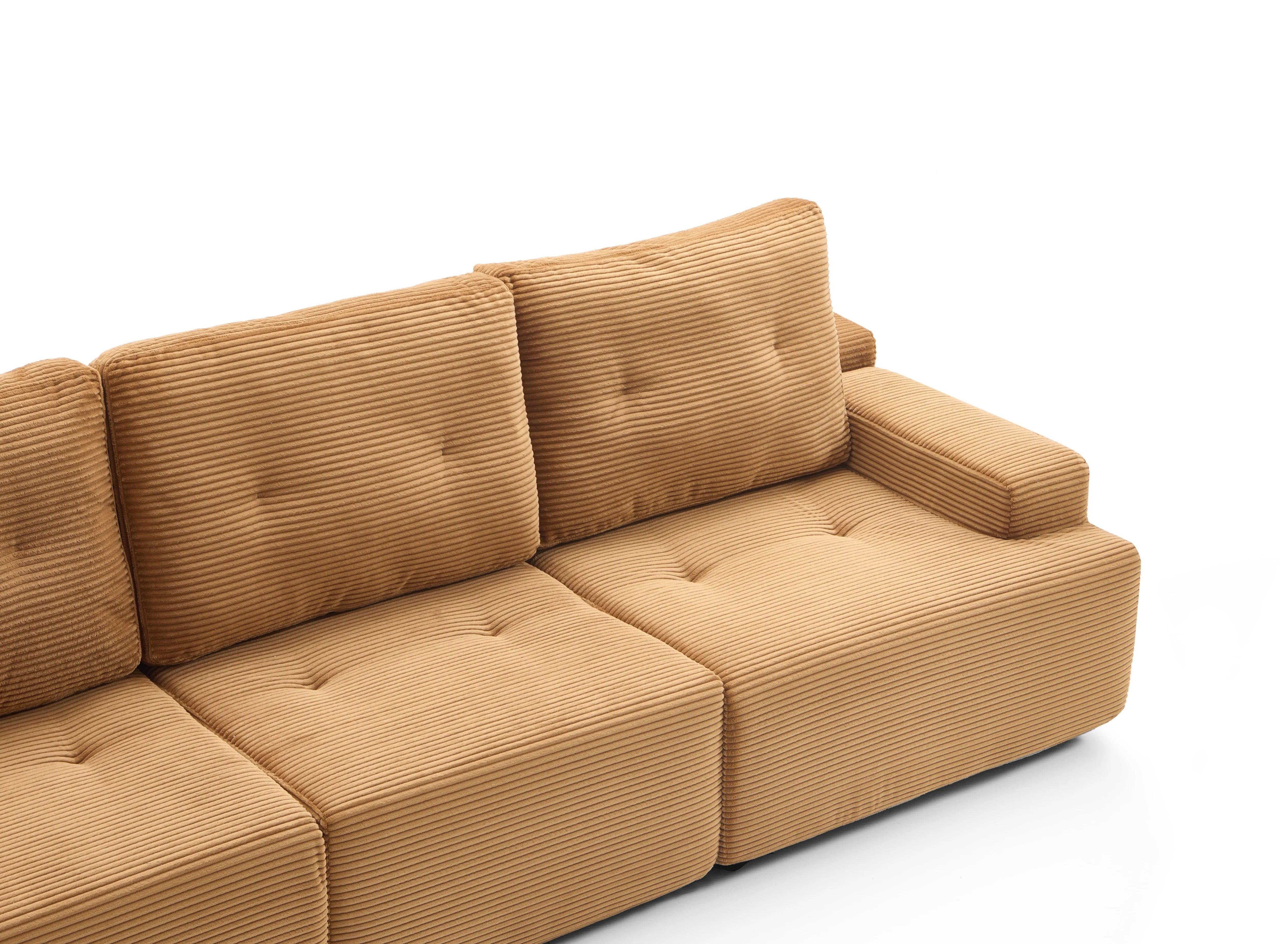 Otis Modular Sofa 4 Seater-Camel - PortaSofa