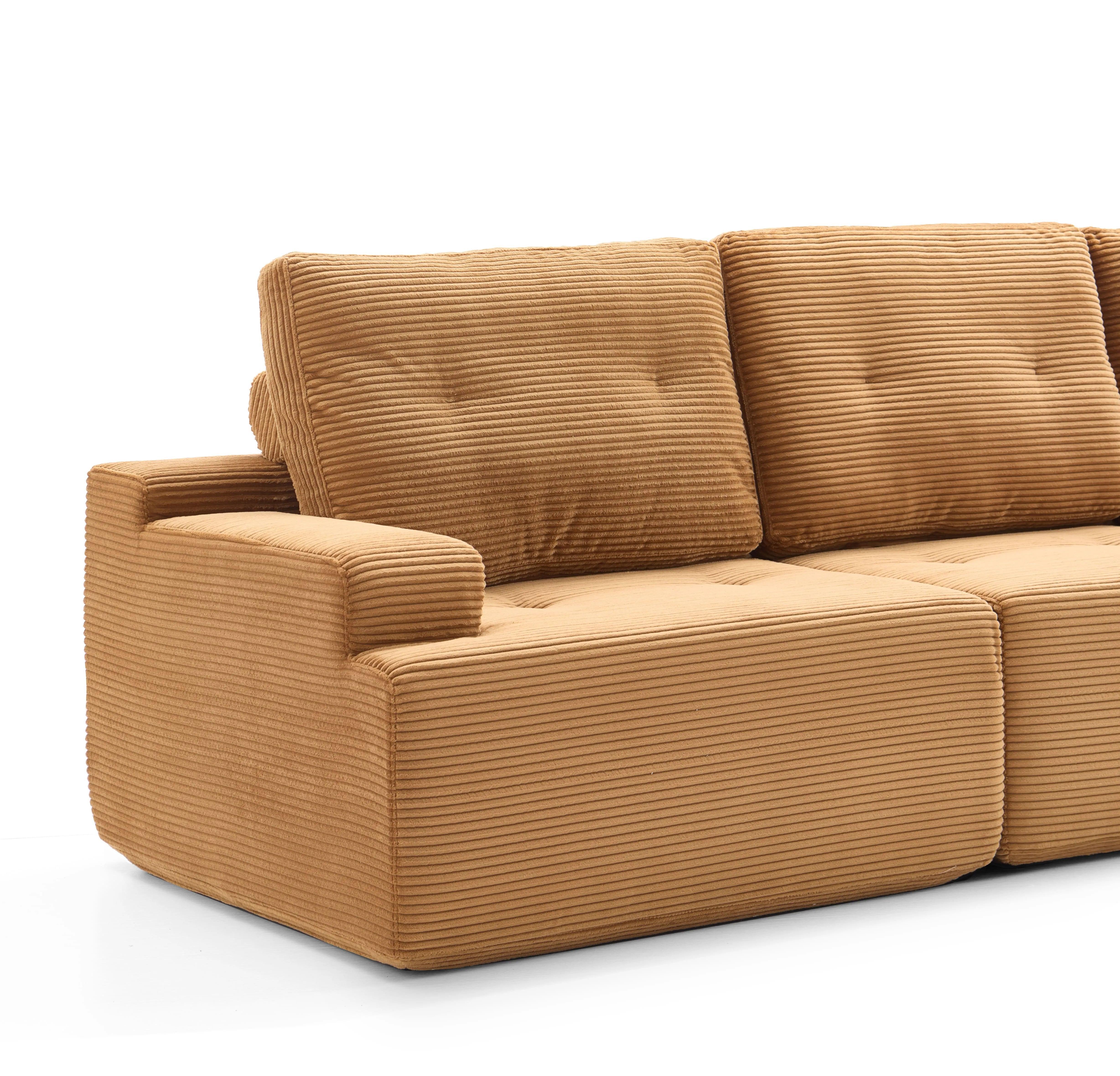 Otis Modular Sofa 4 Seater-Camel - PortaSofa