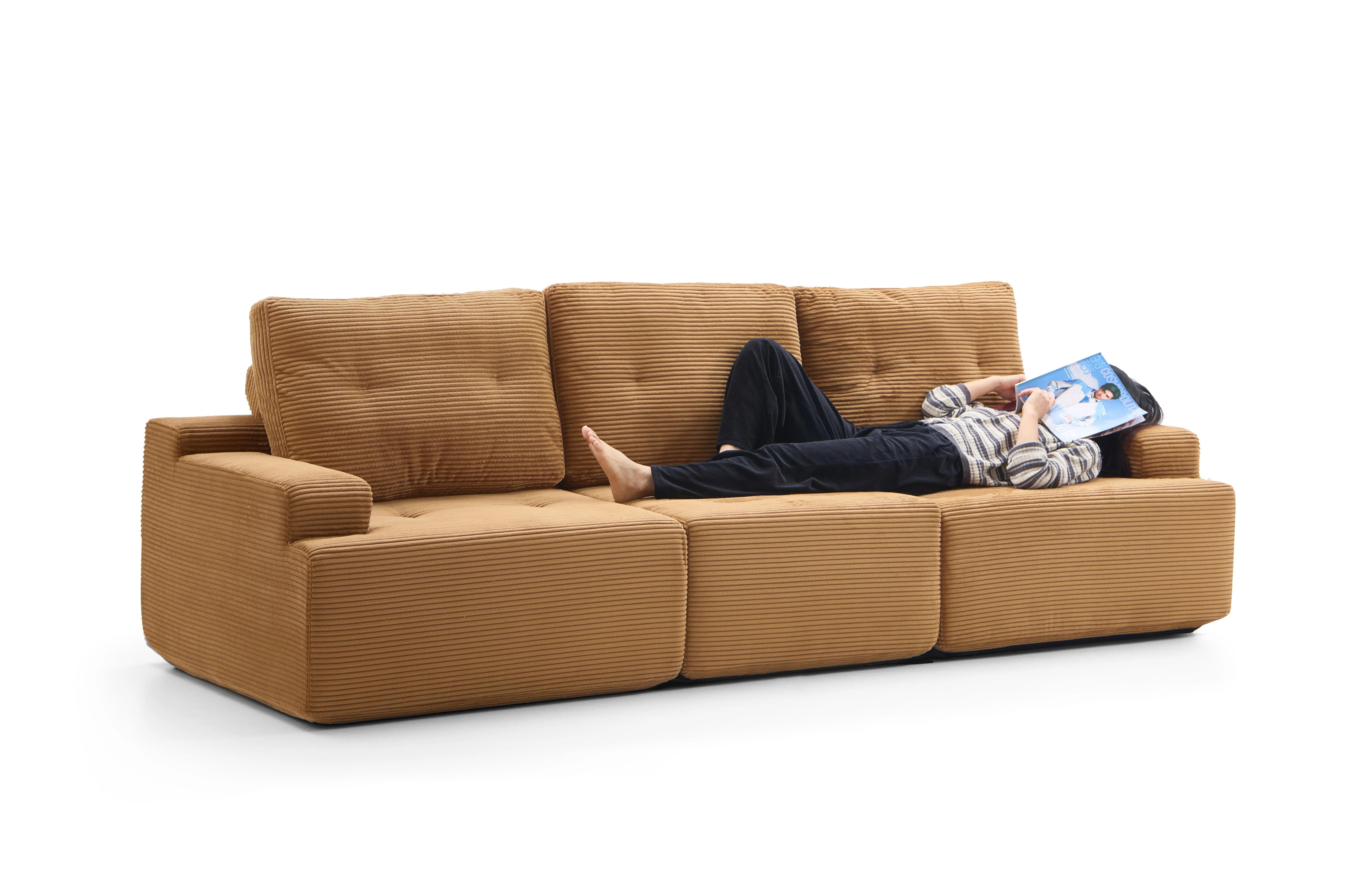 Otis Modular Sofa 3 Seater-Camel - PortaSofa
