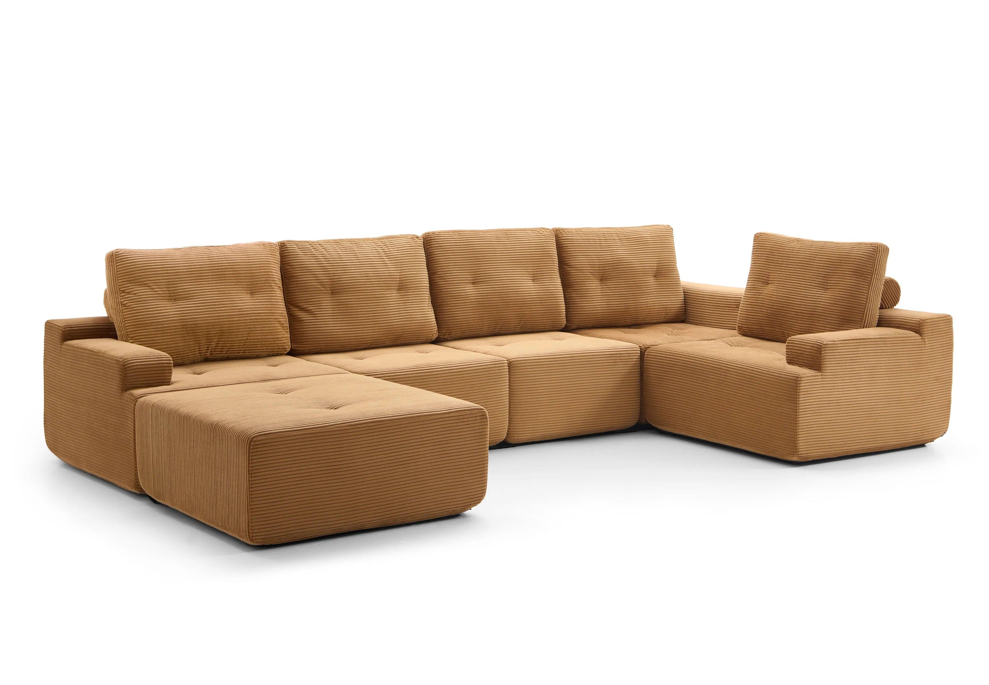 Otis Modular Sofa 5 Seater-Camel - PortaSofa
