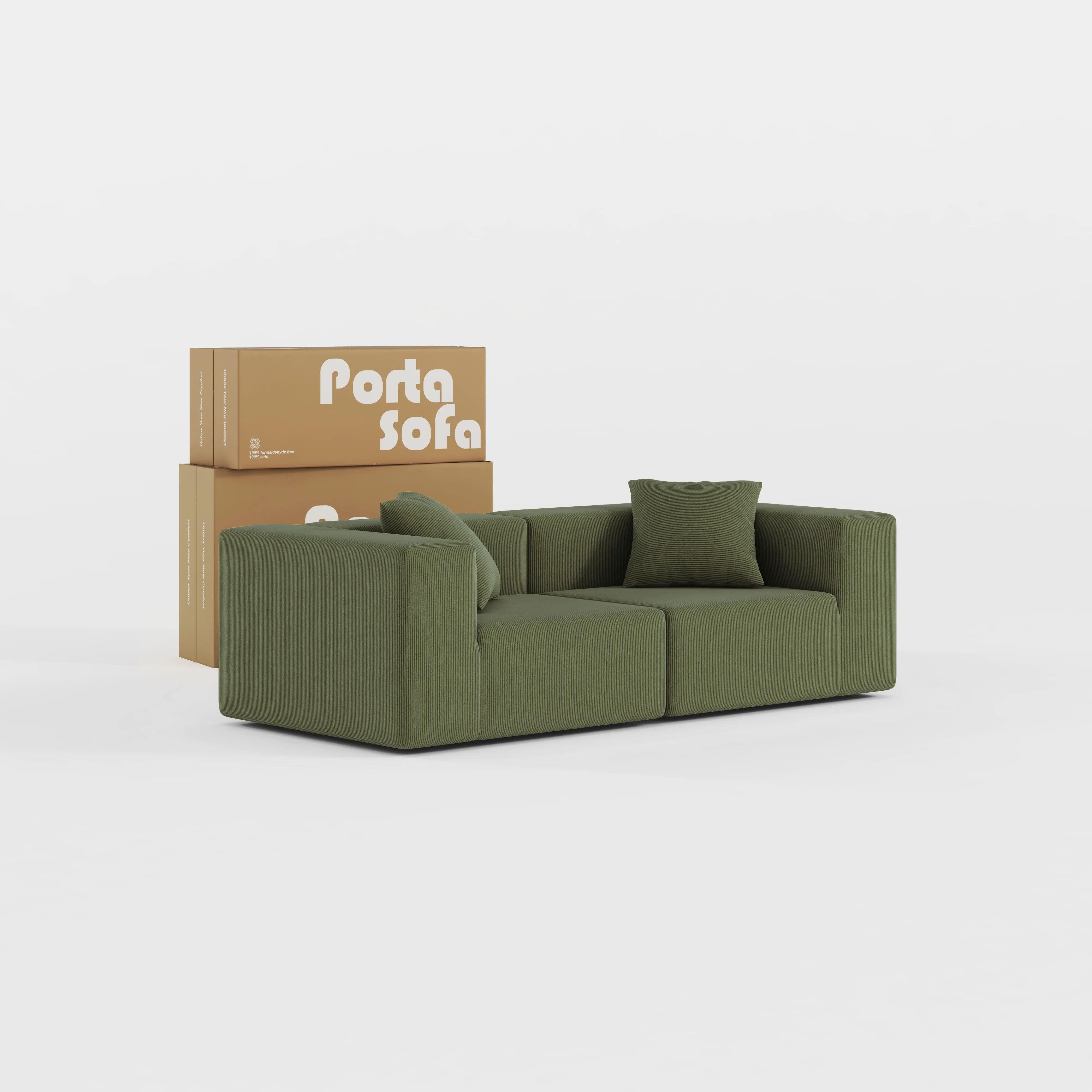 Milo Modular Sofa 2 Seater-Forest Green - PortaSofa