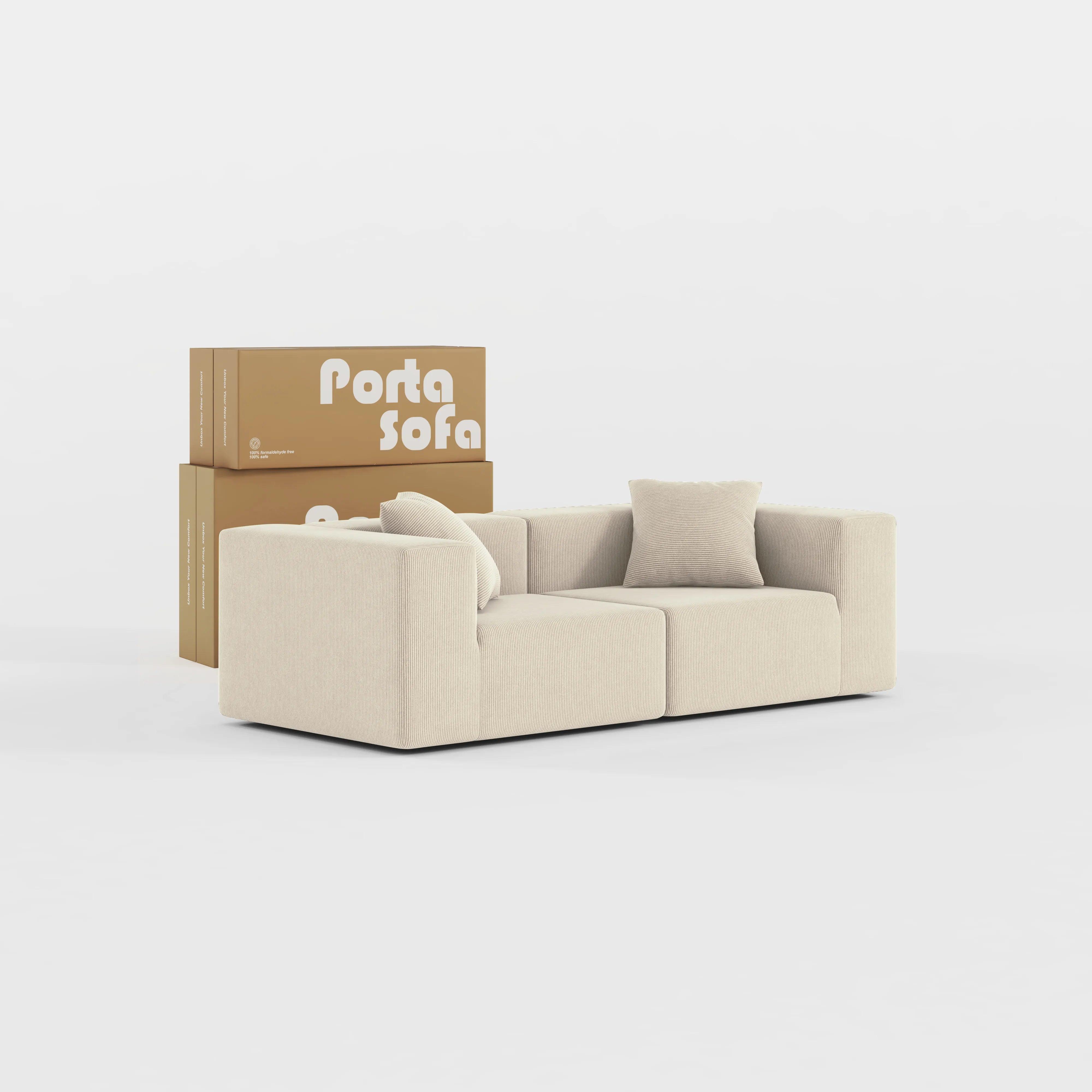 Milo Modular Sofa 2 Seater-Cream White - PortaSofa