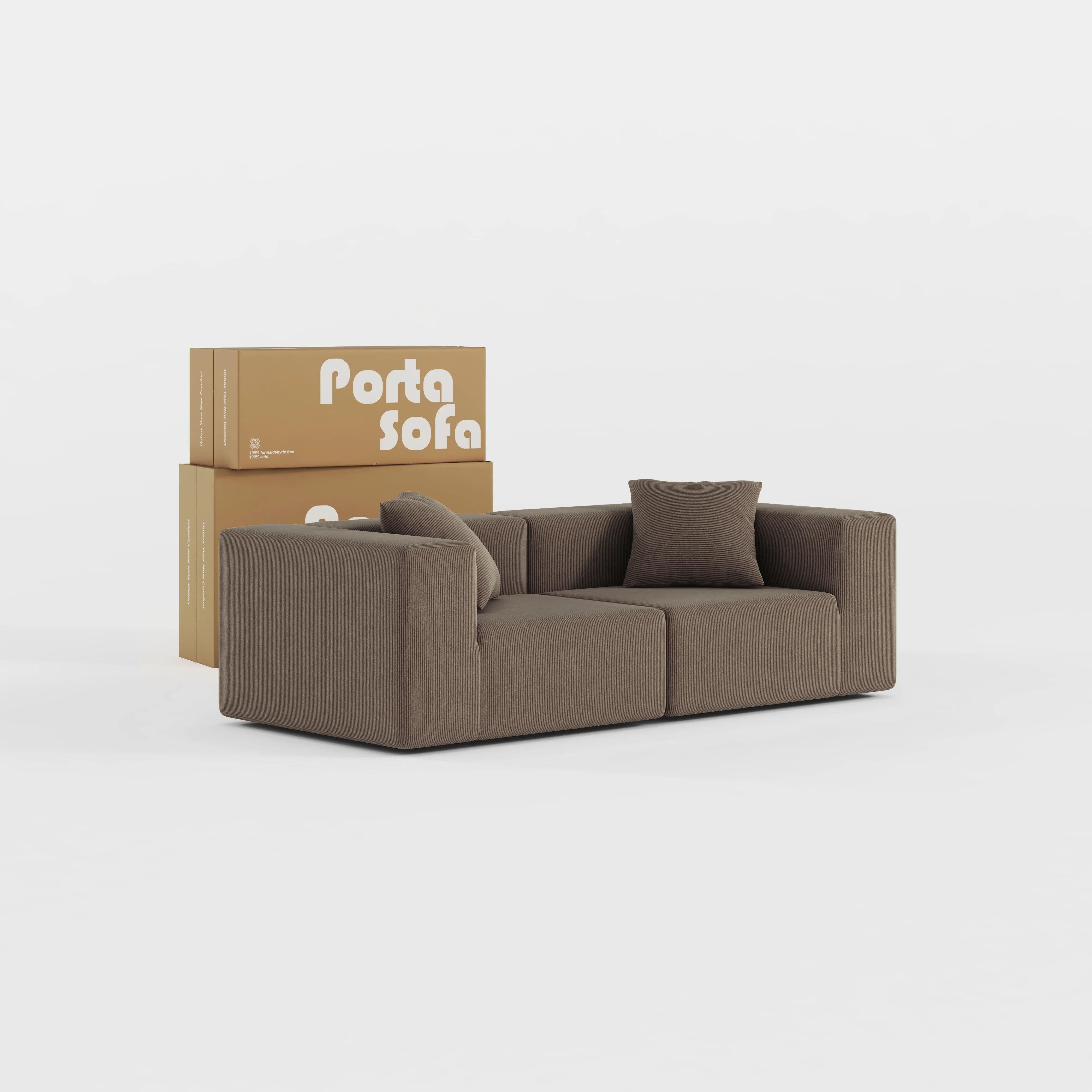 Milo Modular Sofa 2 Seater-Coffee - PortaSofa