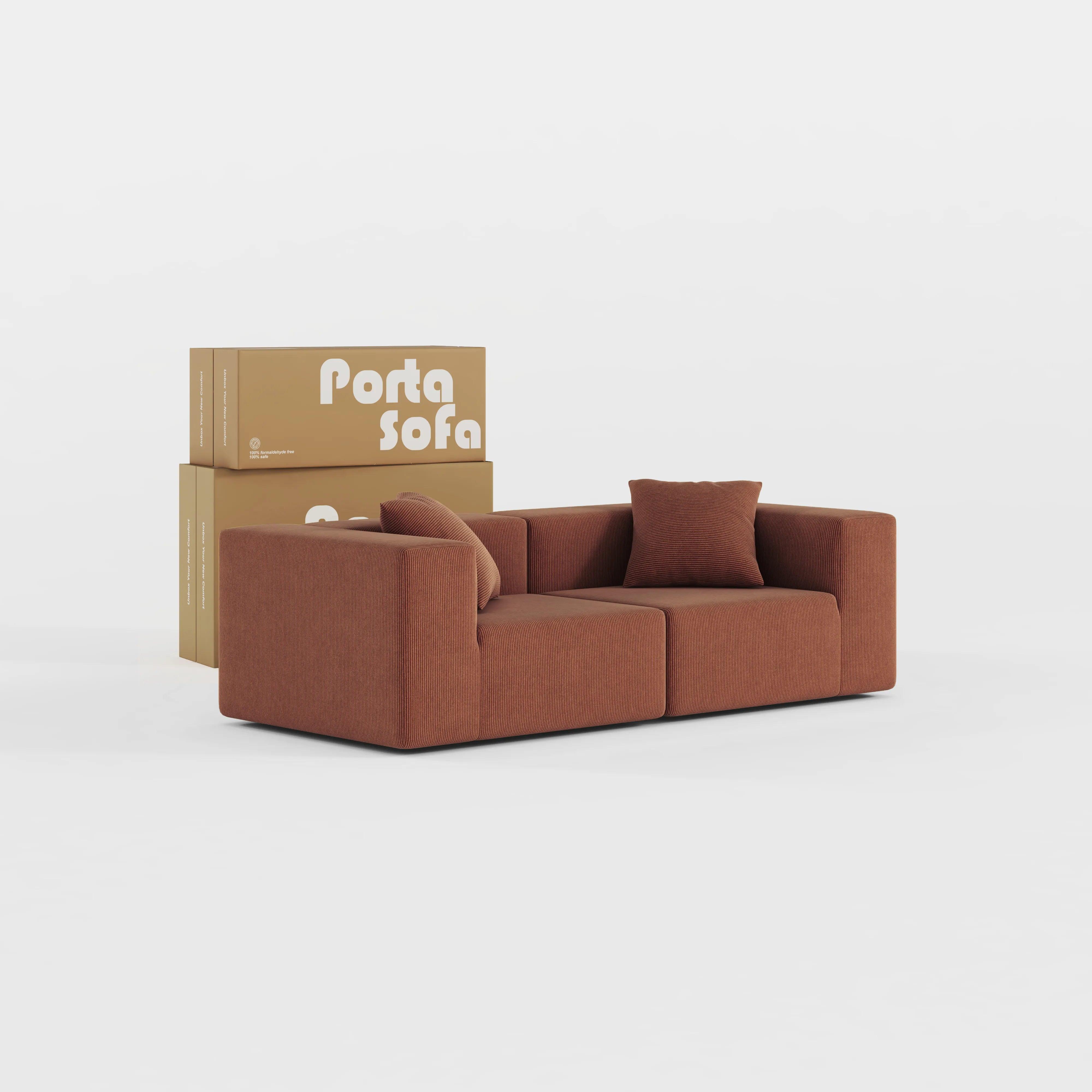 Milo Modular Sofa 2 Seater-Chestnut - PortaSofa