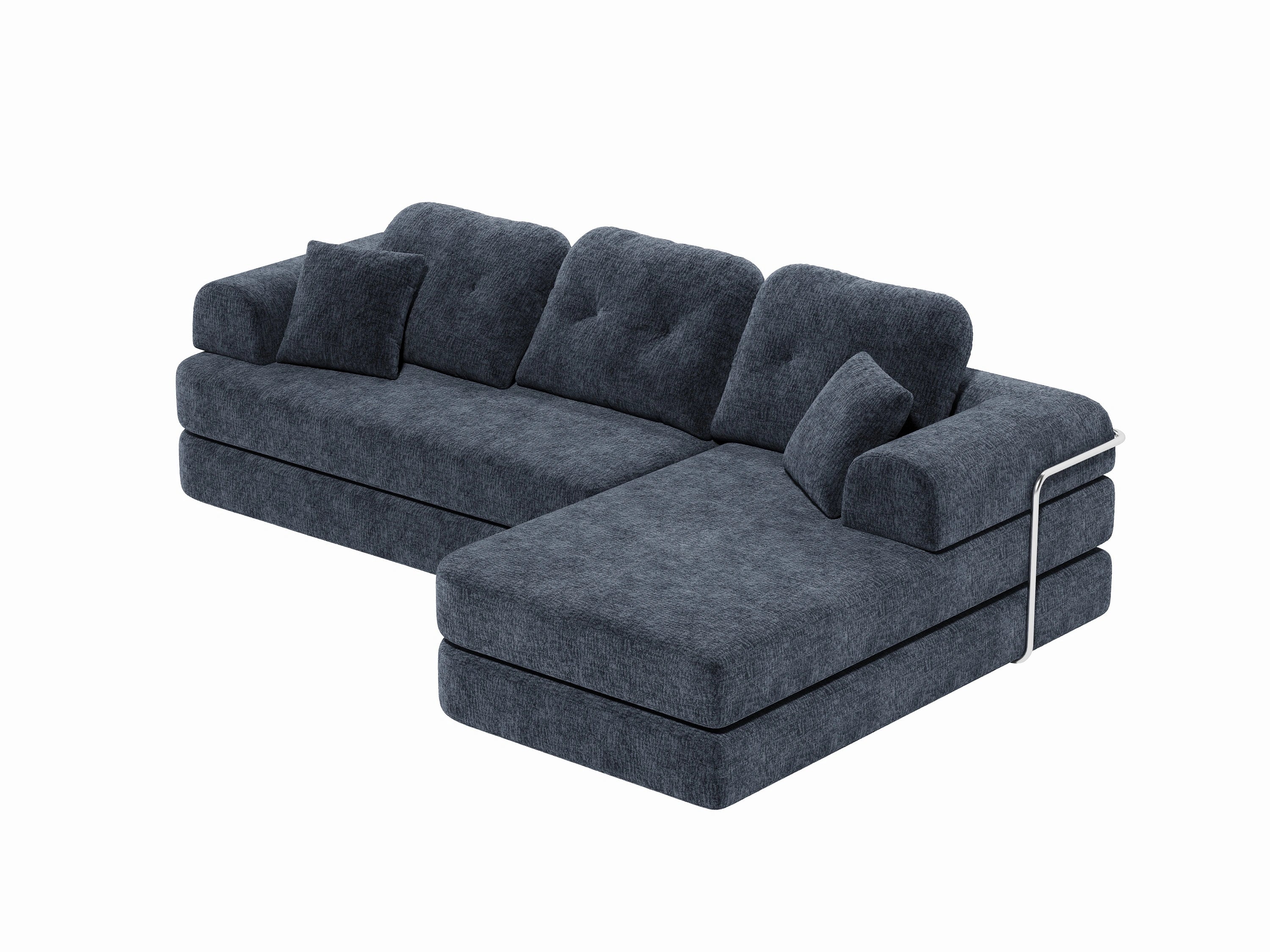 Gather Lounge Sofa Bed-Graphite Blue