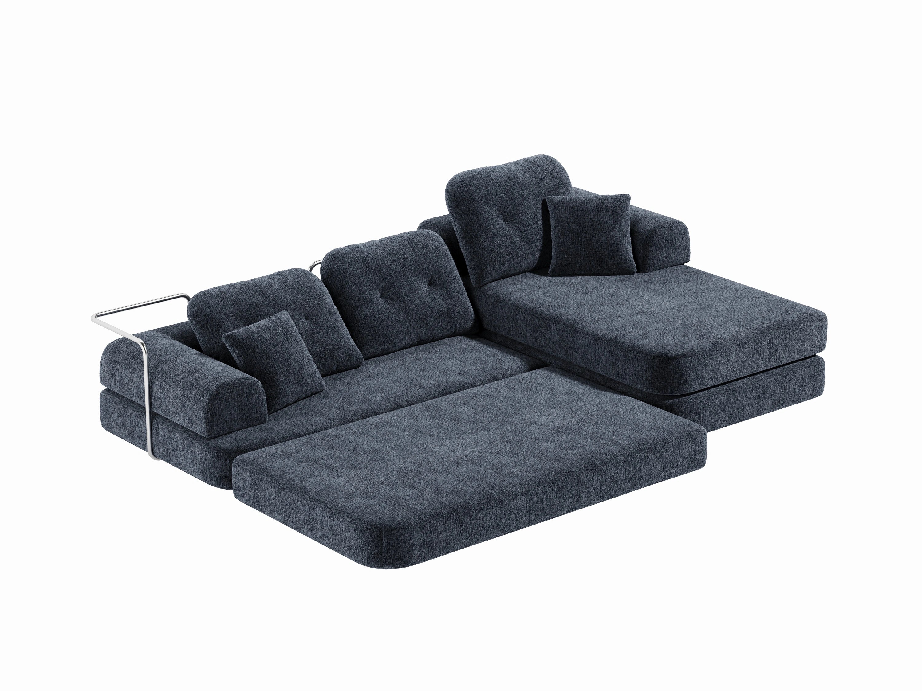 Gather Lounge Sofa Bed-Graphite Blue