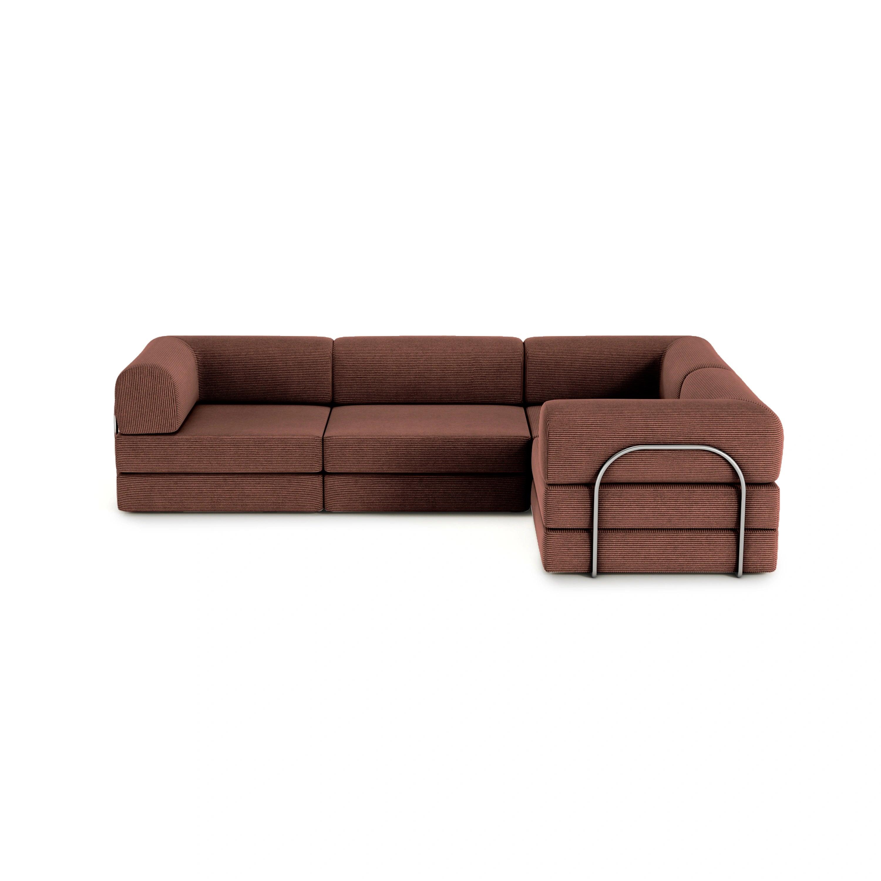 Nova XL Modular Sofa-Chestnut