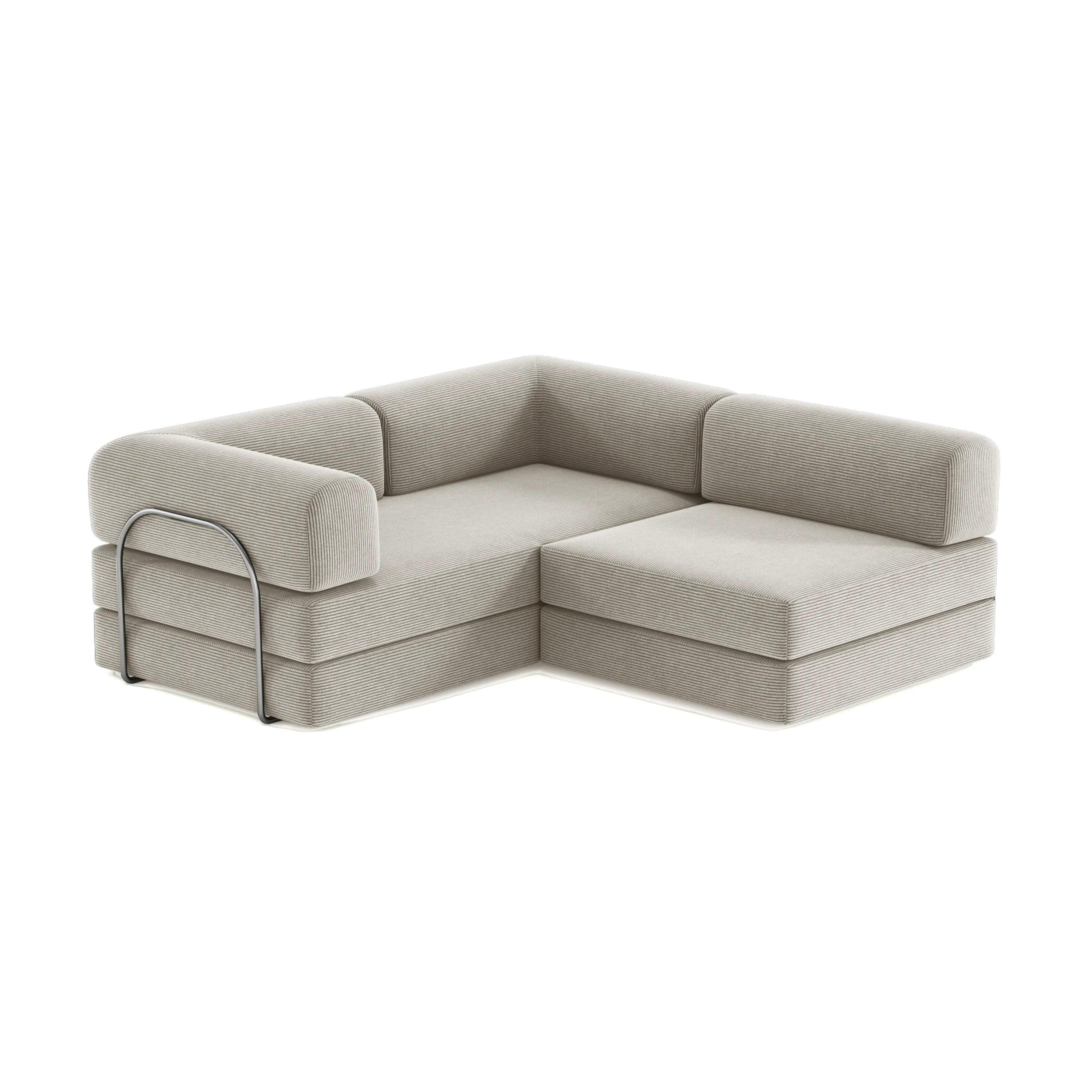 Nova L-Shaped Sofa-Eggshell - PortaSofa
