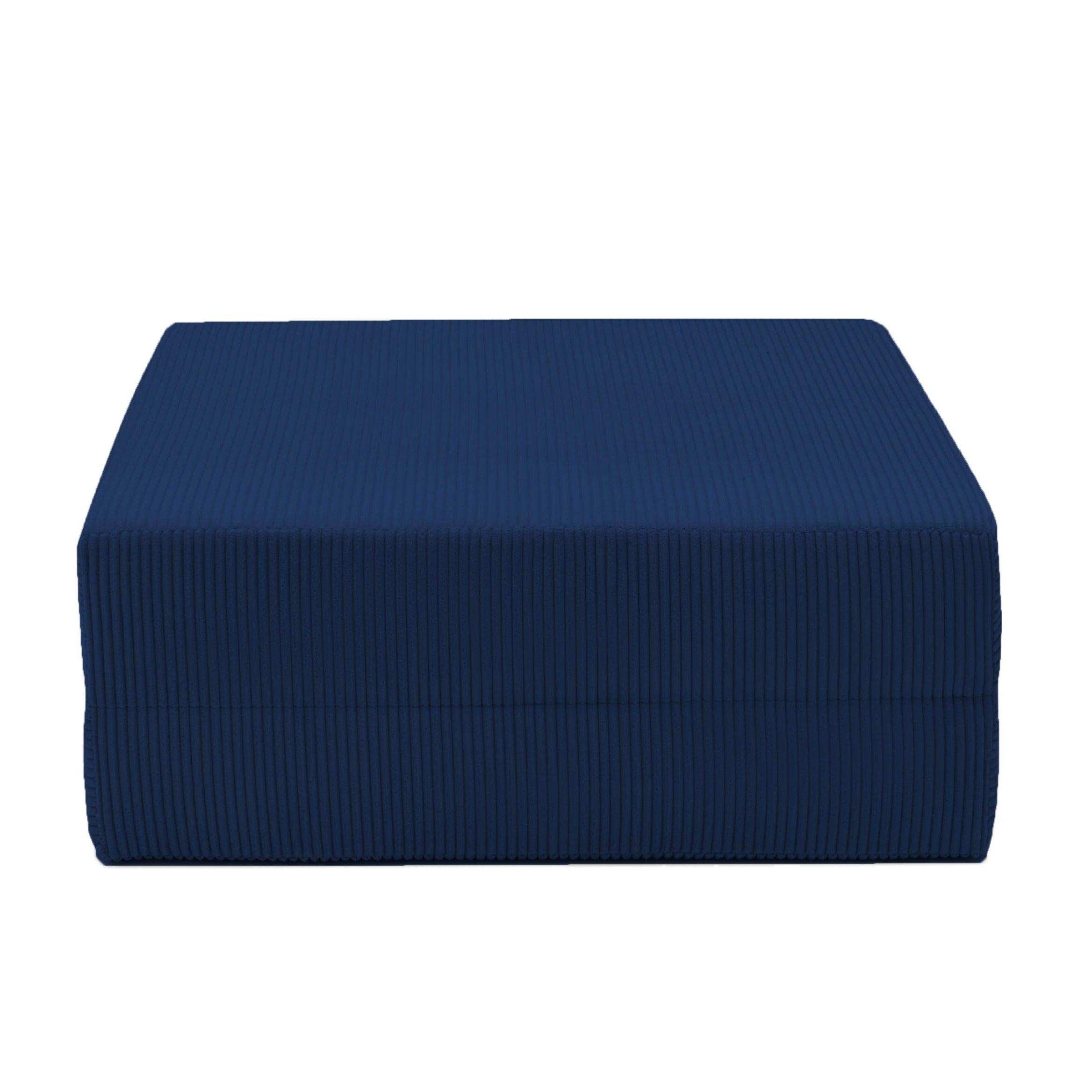 Blue Fabric Ottoman