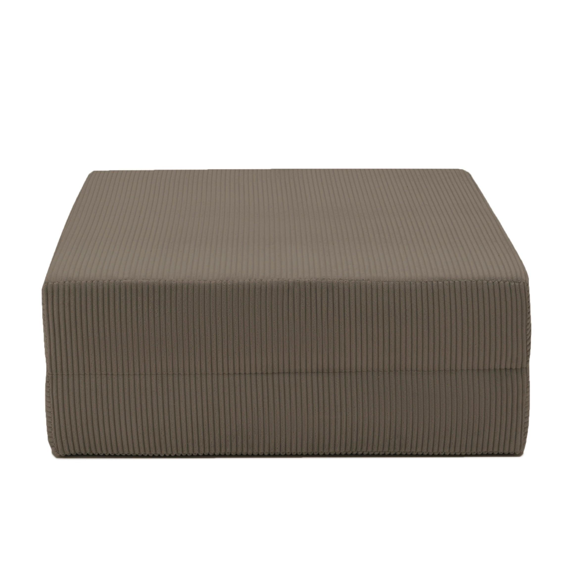 Coffee Fabric Ottoman