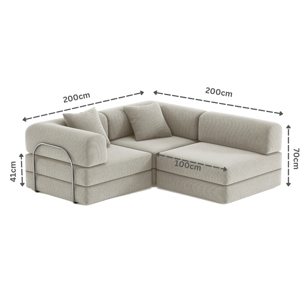 Nova L-Shaped Sofa-Chestnut
