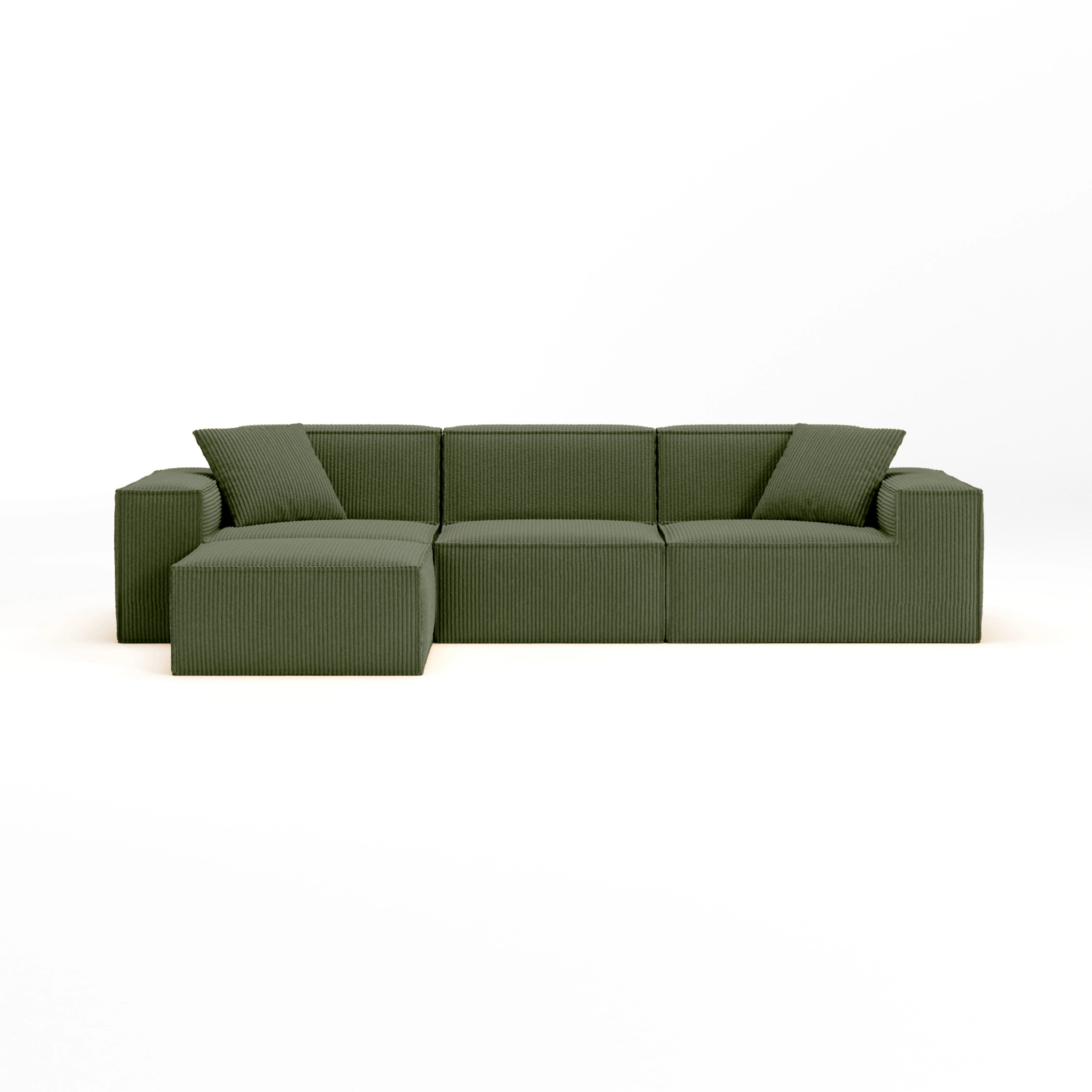 Cube Modular Lounge Sofa-Forest Green