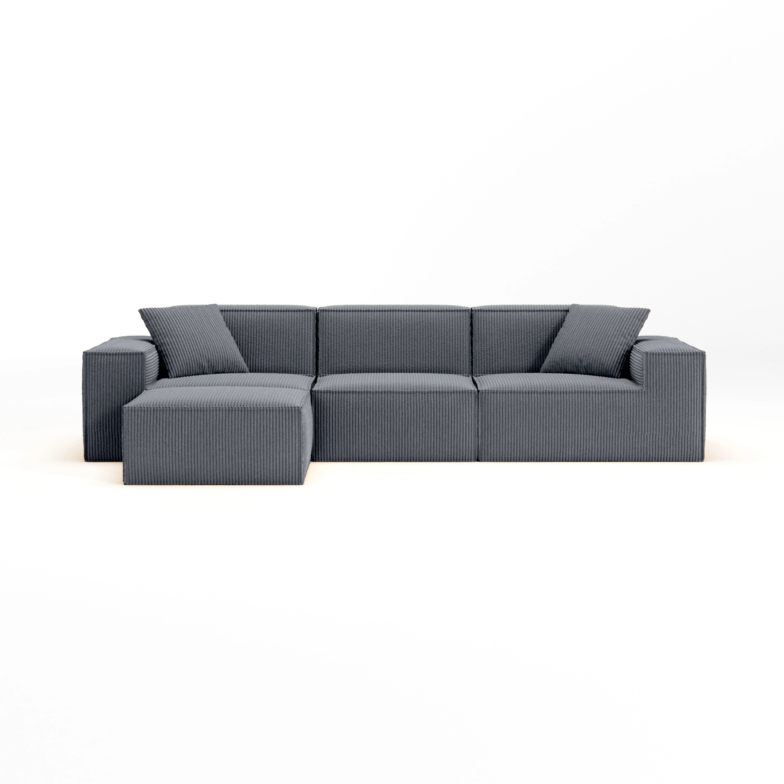 Cube Modular Lounge Sofa-Slate