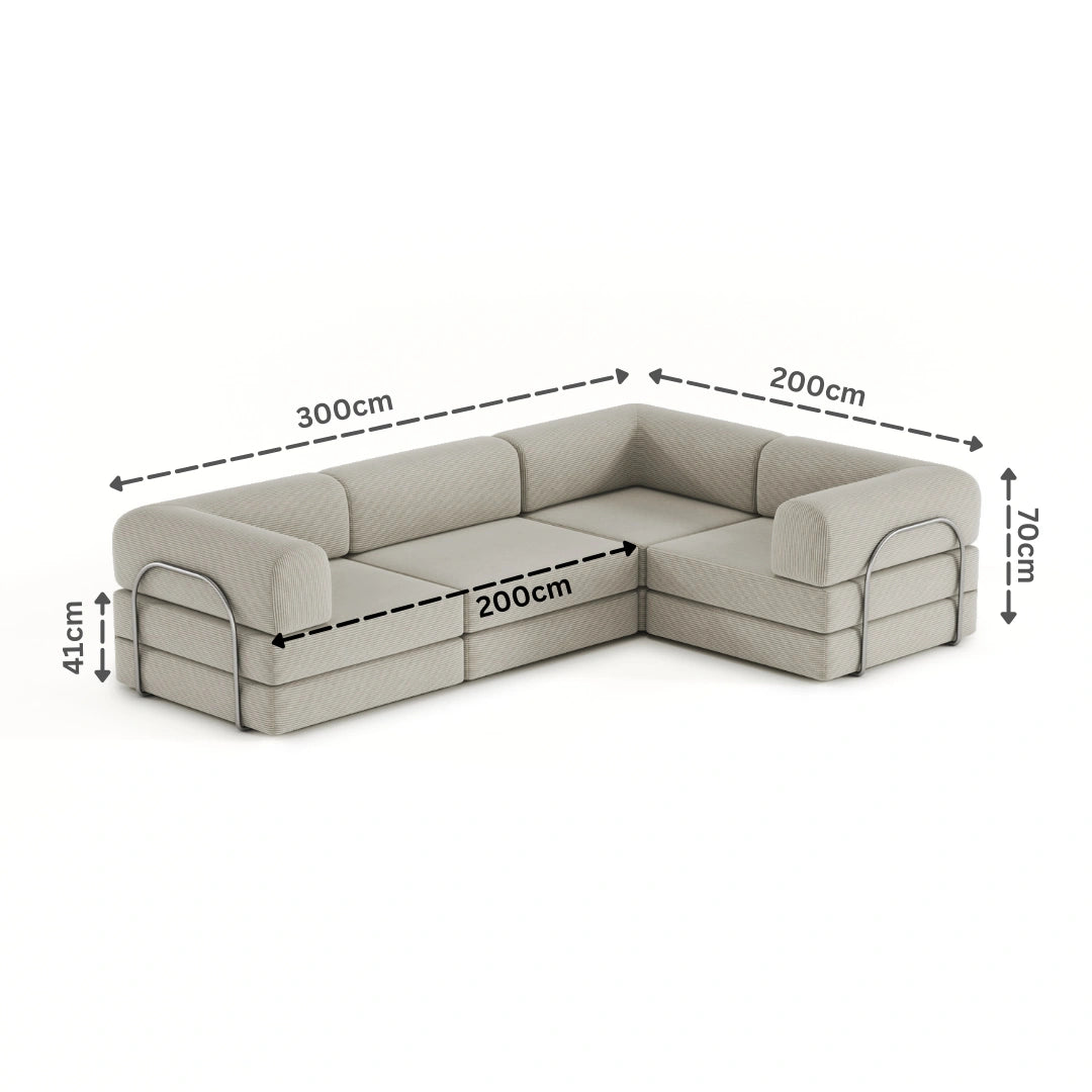 Nova XL Modular Sofa-Eggshell