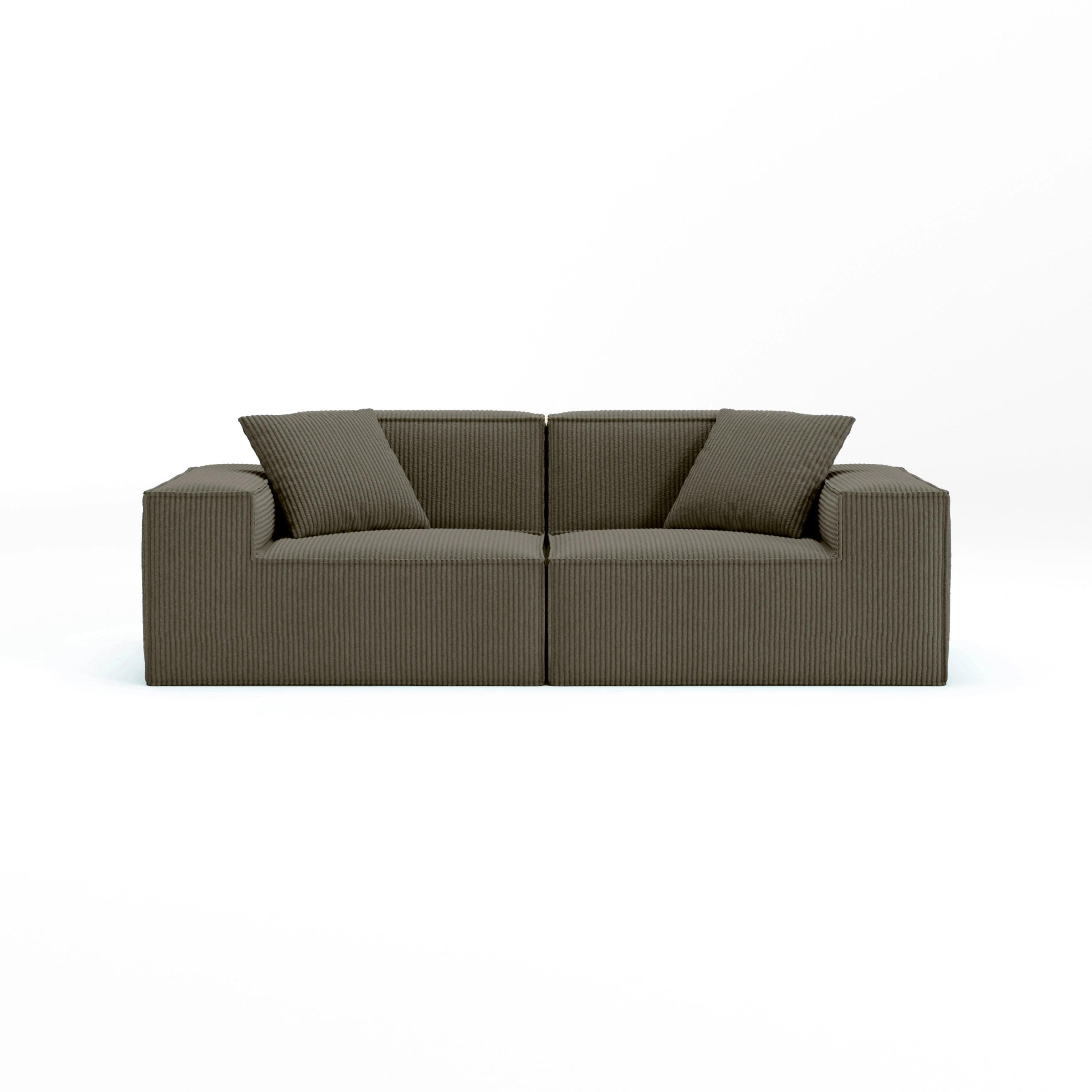 Cube Modular Sofa 2 Seater-Coffee - PortaSofa