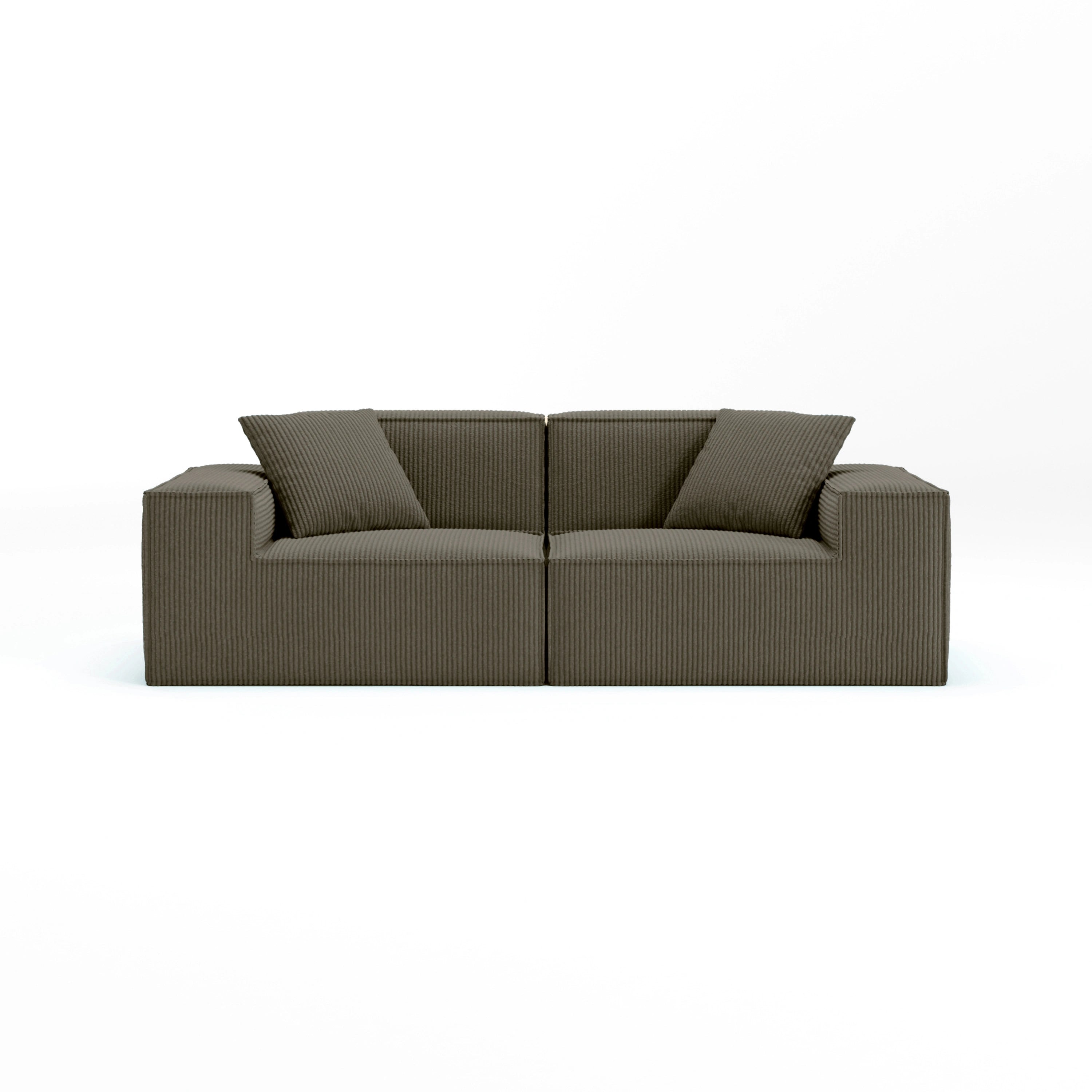 Cube Modular Sofa 2 Seater-Coffee