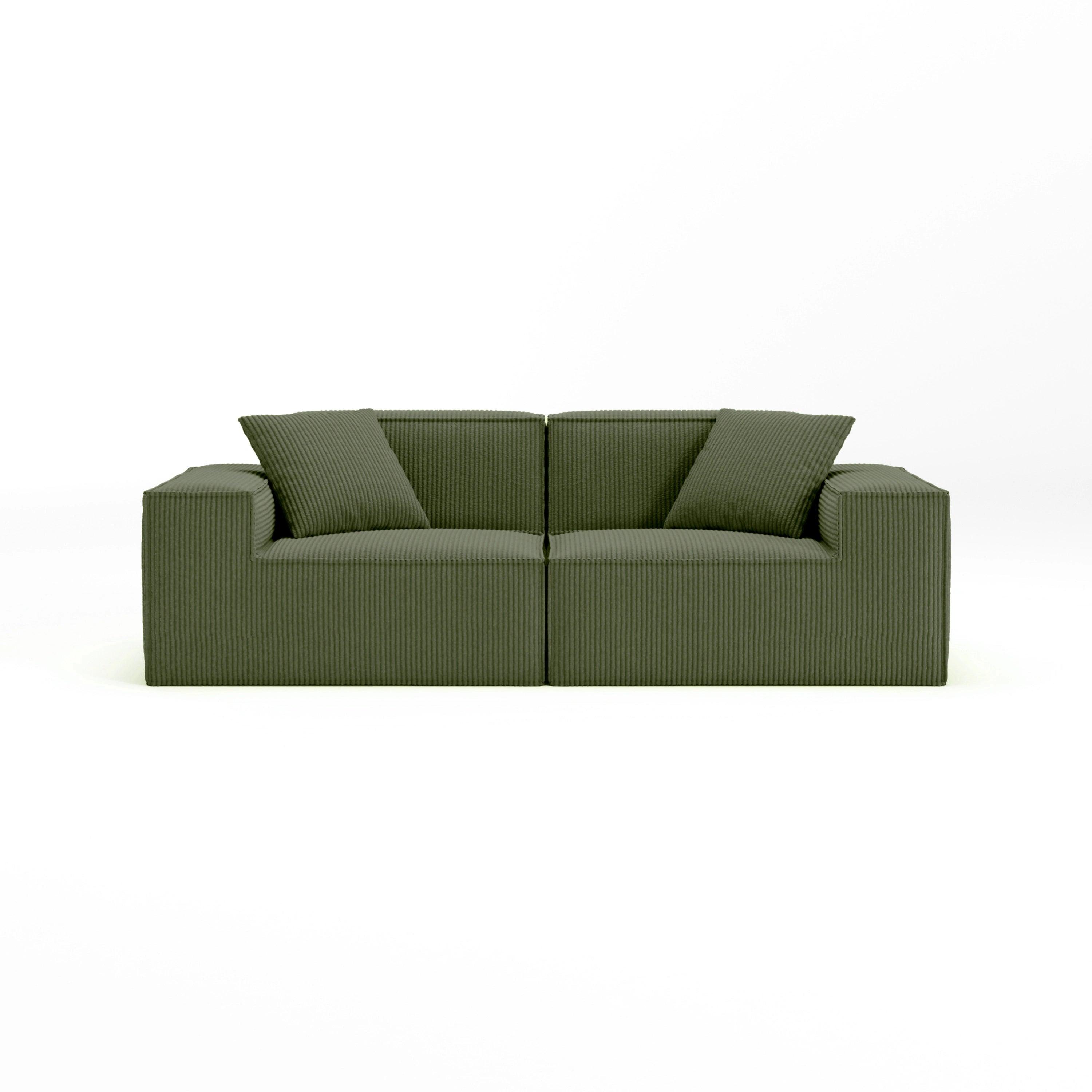 Cube Modular Sofa 2 Seater-Forest Green - PortaSofa