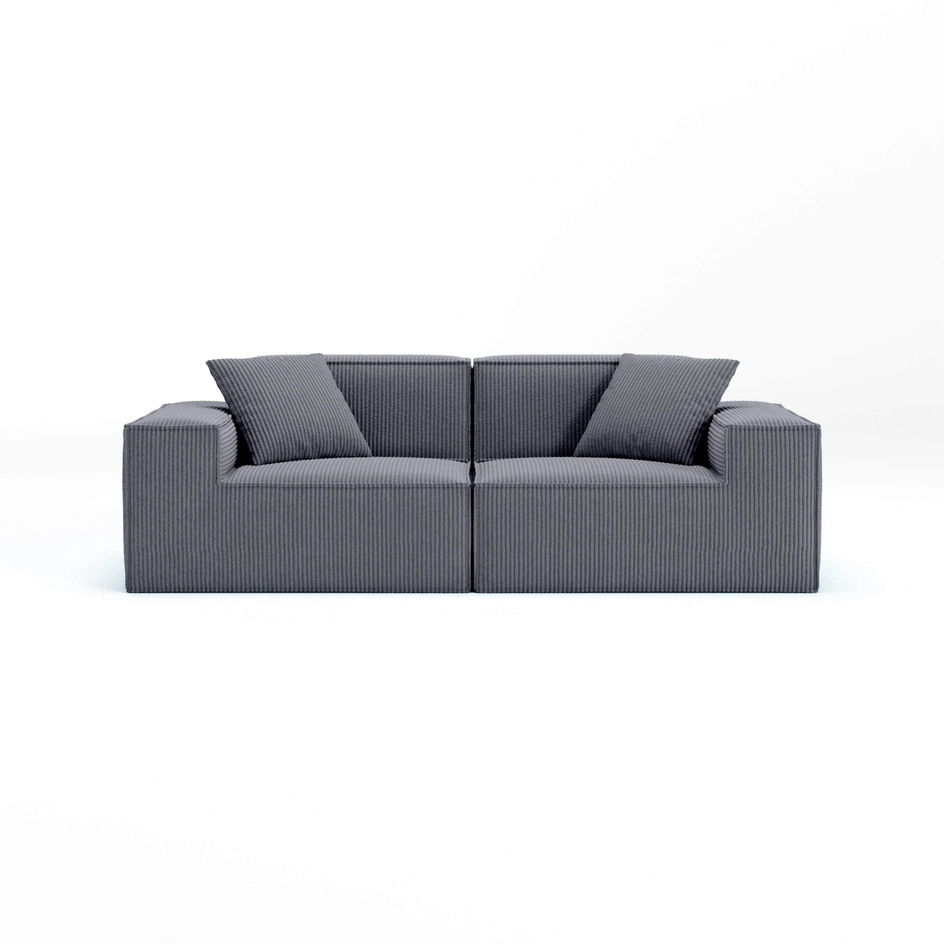 Cube Modular Sofa 2 Seater-Slate - PortaSofa