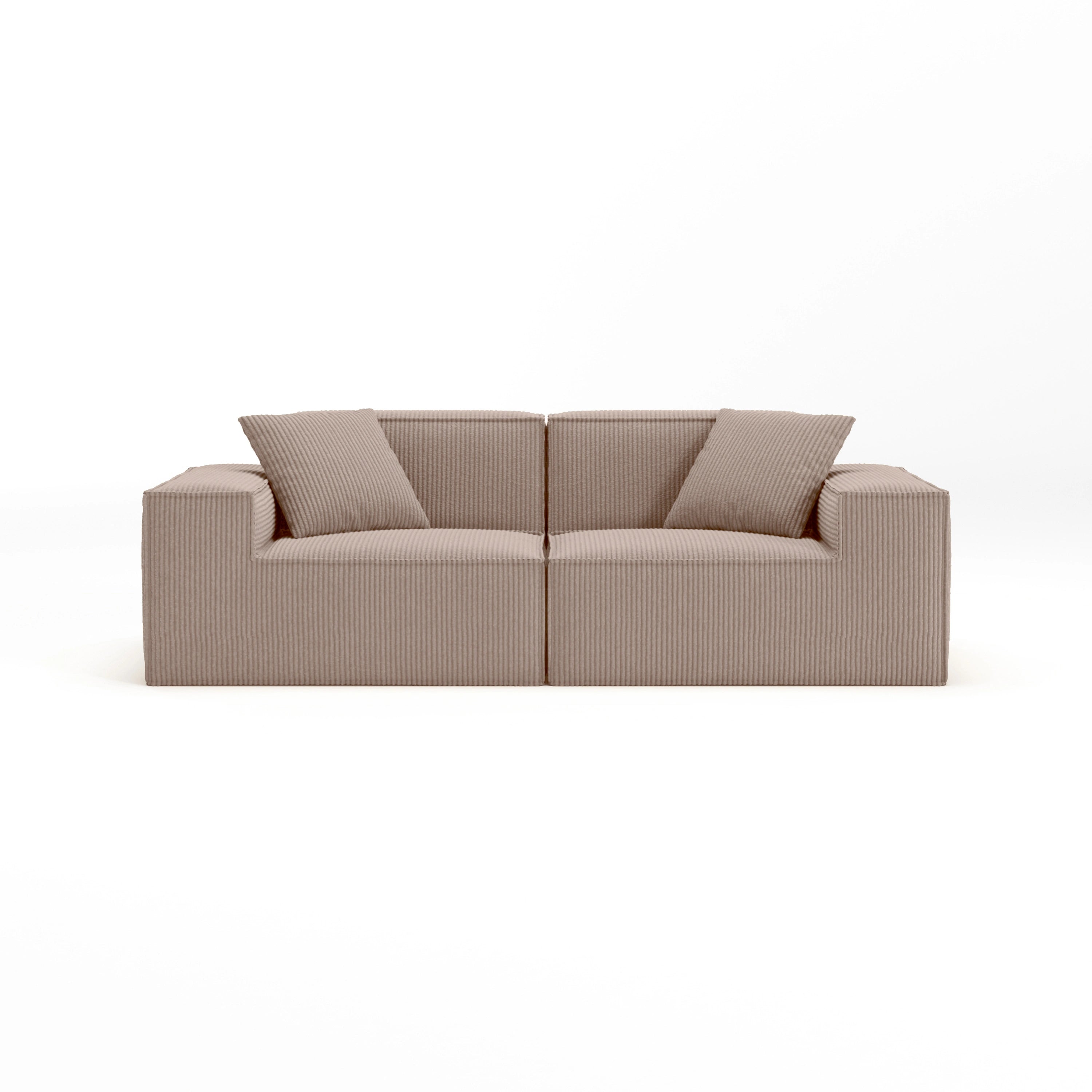 Cube Modular Sofa 2 Seater-Blush