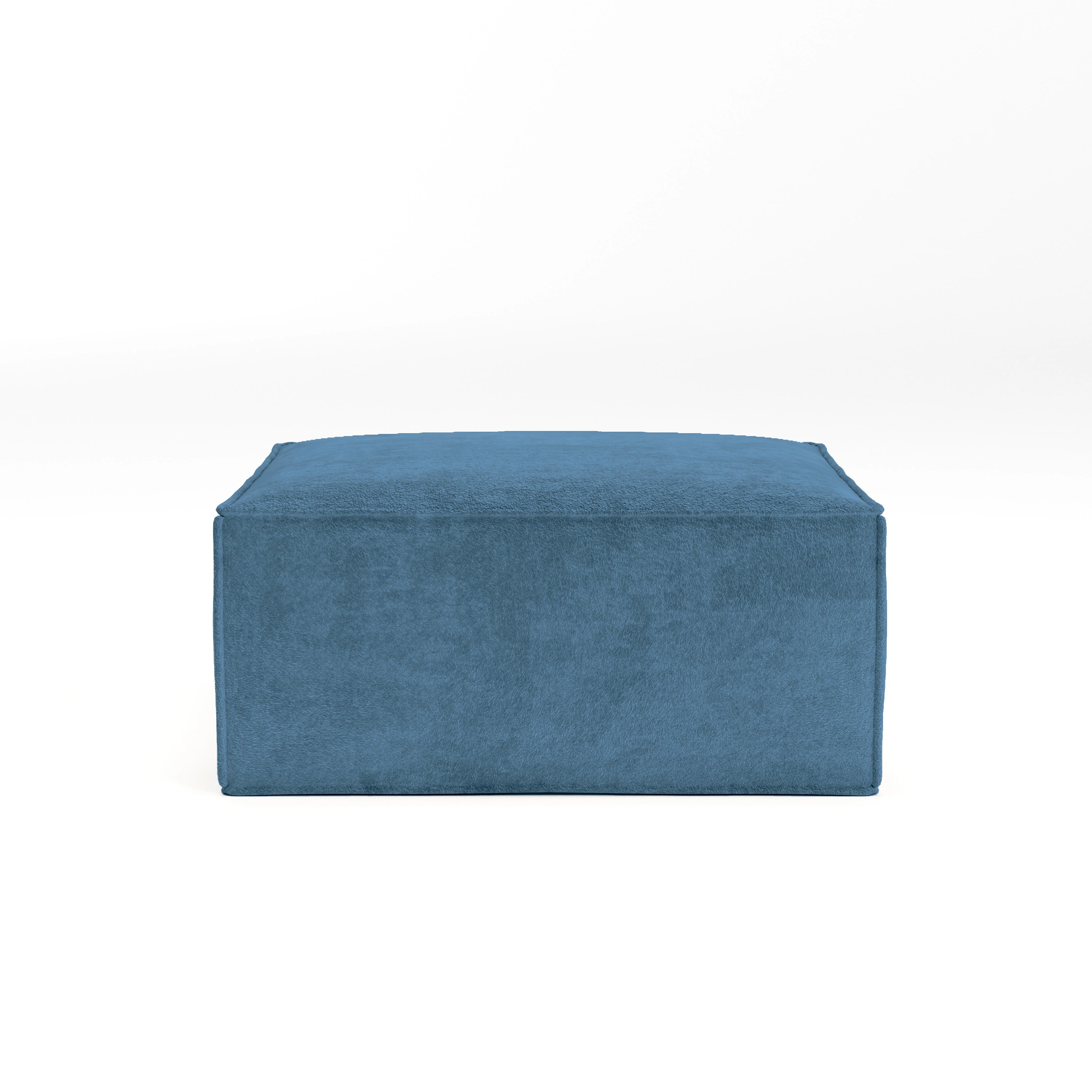 Cube Ottoman-Ocean Mist Bouclé