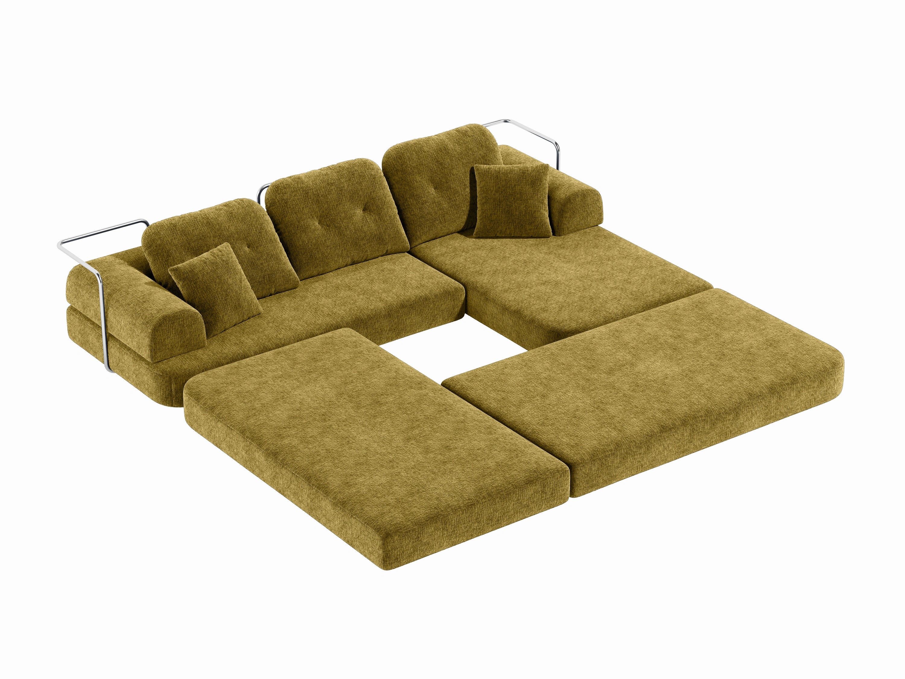 Gather Lounge Sofa Bed-Olive