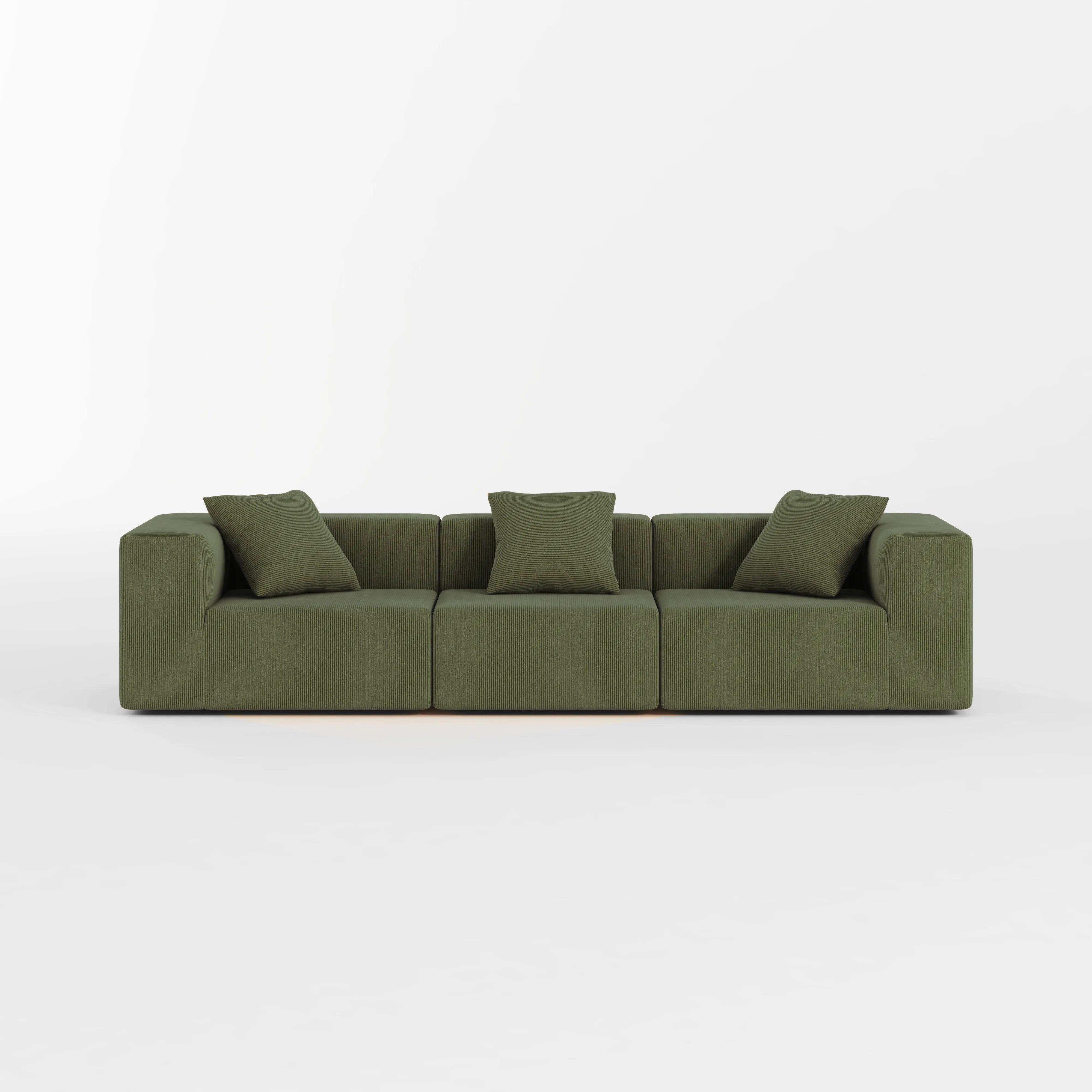 Milo Modular Sofa 3 Seater-Forest Green - PortaSofa