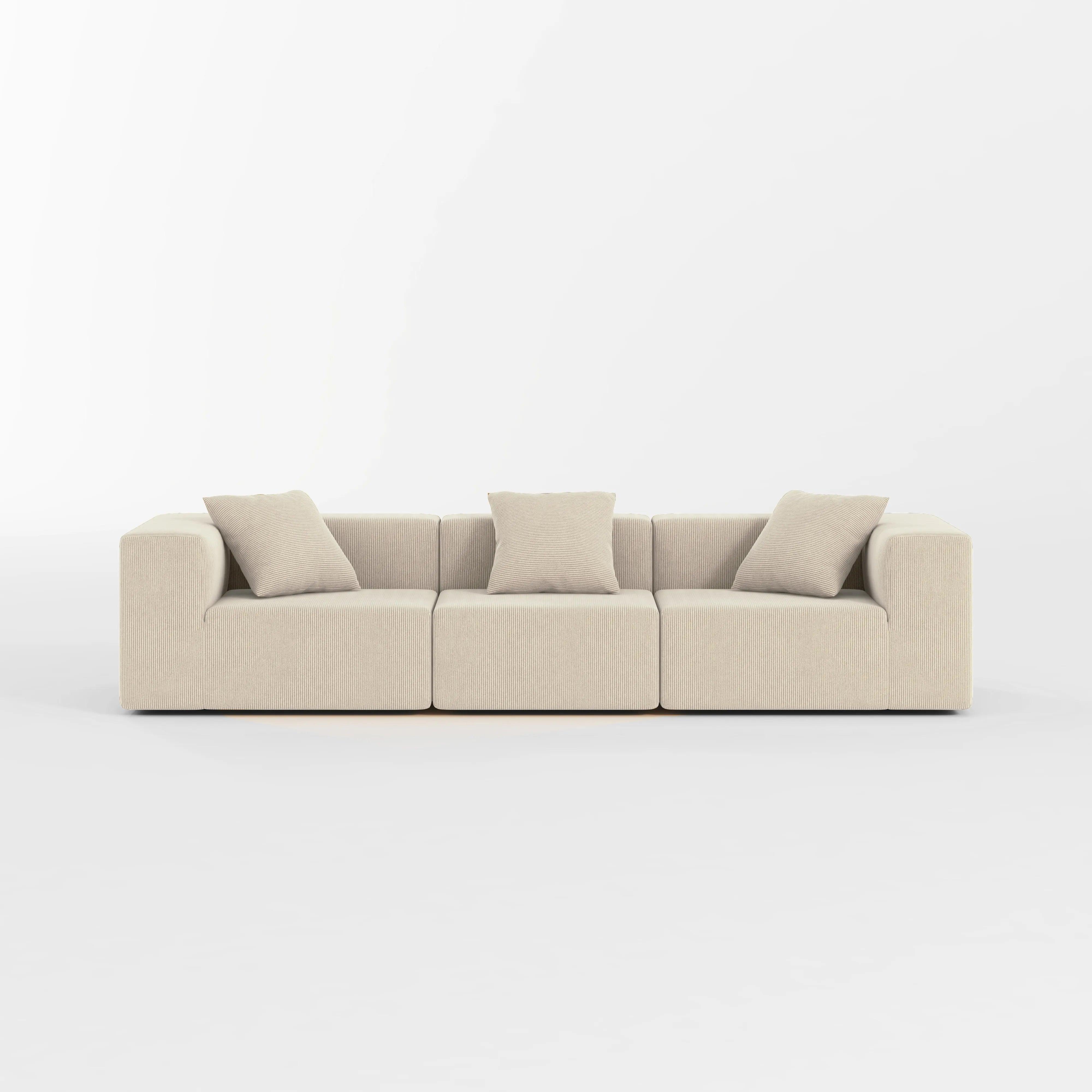 Milo Modular Sofa 3 Seater-Cream White - PortaSofa