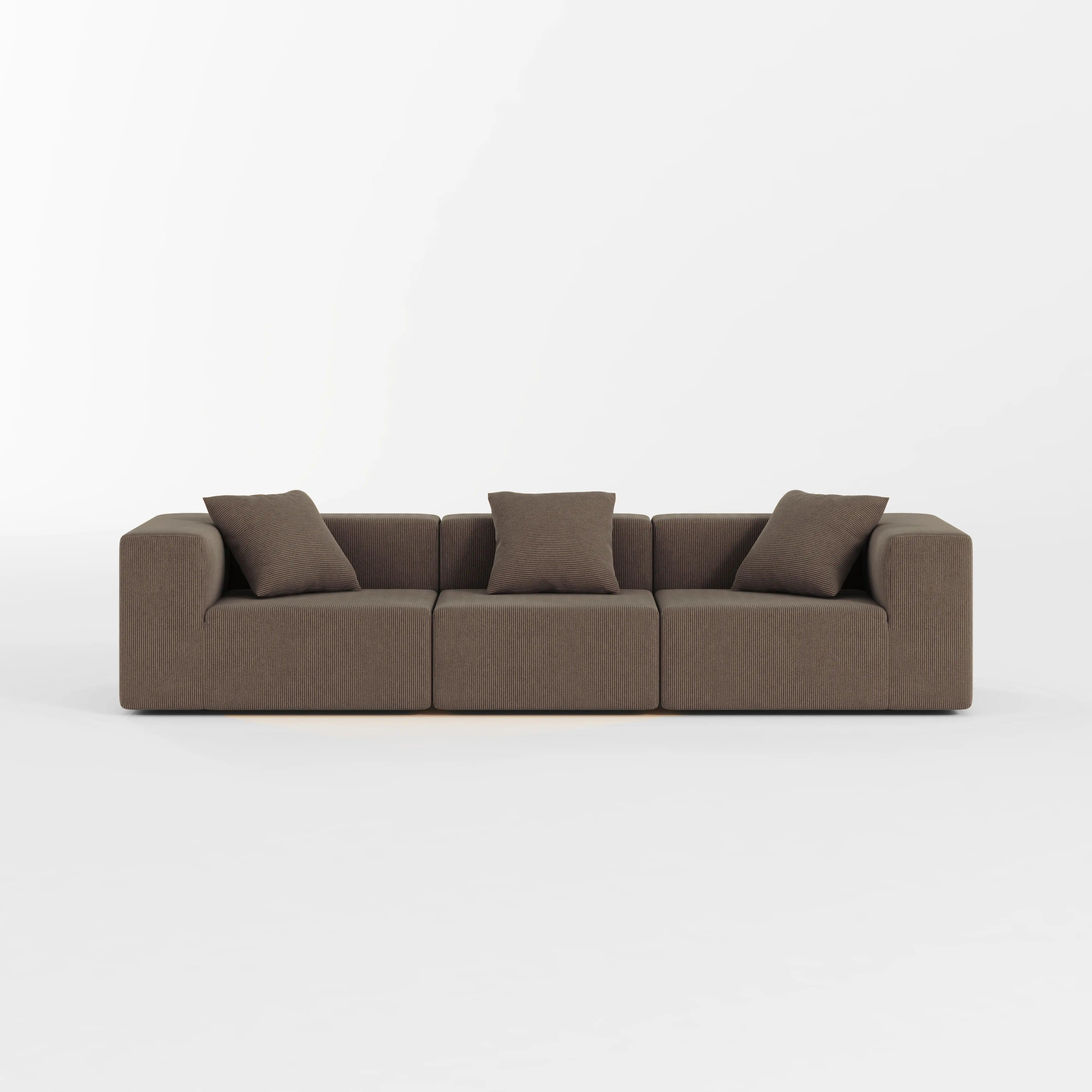 Milo Modular Sofa 3 Seater-Coffee - PortaSofa